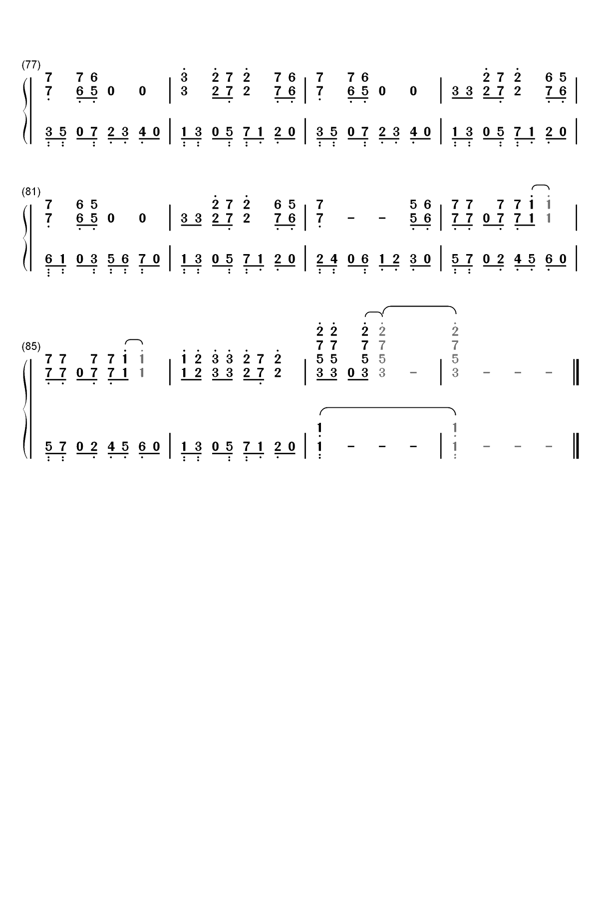 Friend of a Friend-2019年欧洲歌唱大赛双手简谱预览4