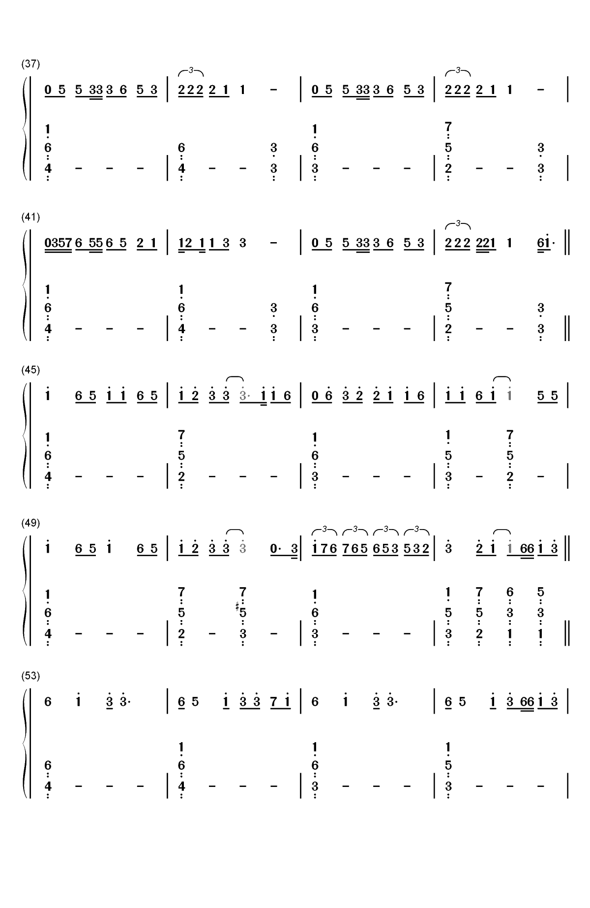 Call You Mine-The Chainsmokers ft Bebe Rexha双手简谱预览3