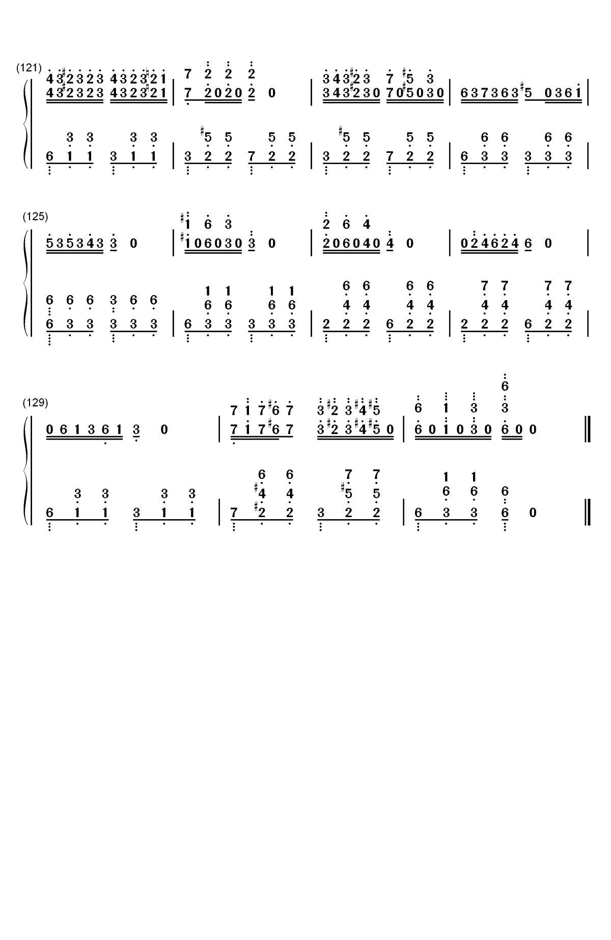 Dernier Vol-尽情游戏-漫长的婚约双手简谱预览7