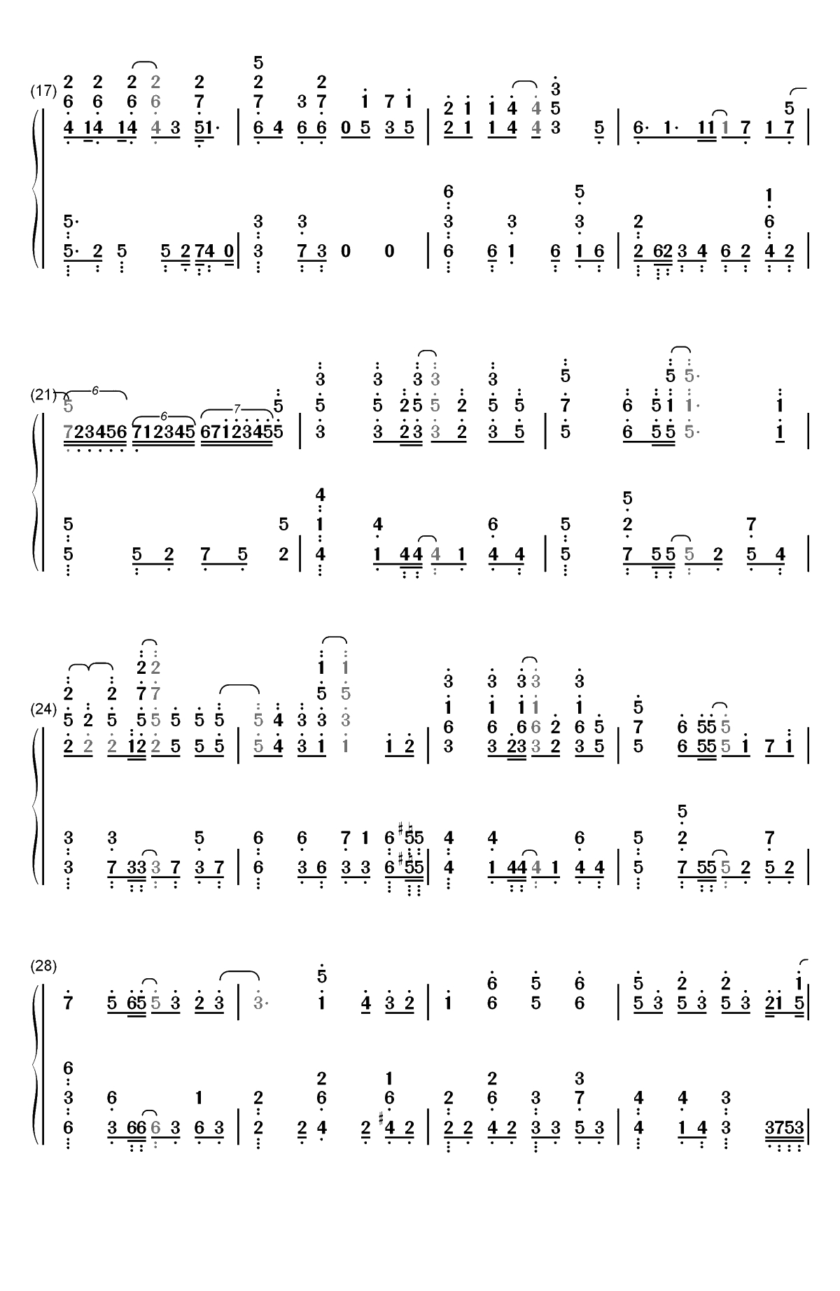 グレイ-路人超能100 ⅡED双手简谱预览2