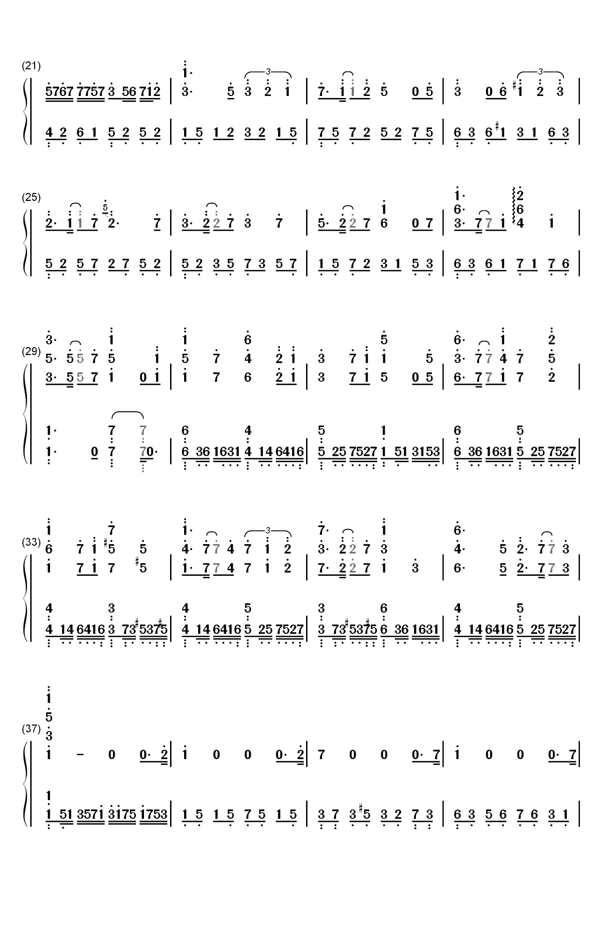 半夜热醒-原创双手简谱预览2