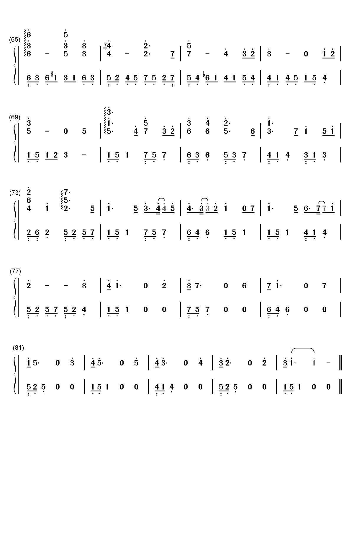 半夜热醒-原创双手简谱预览4