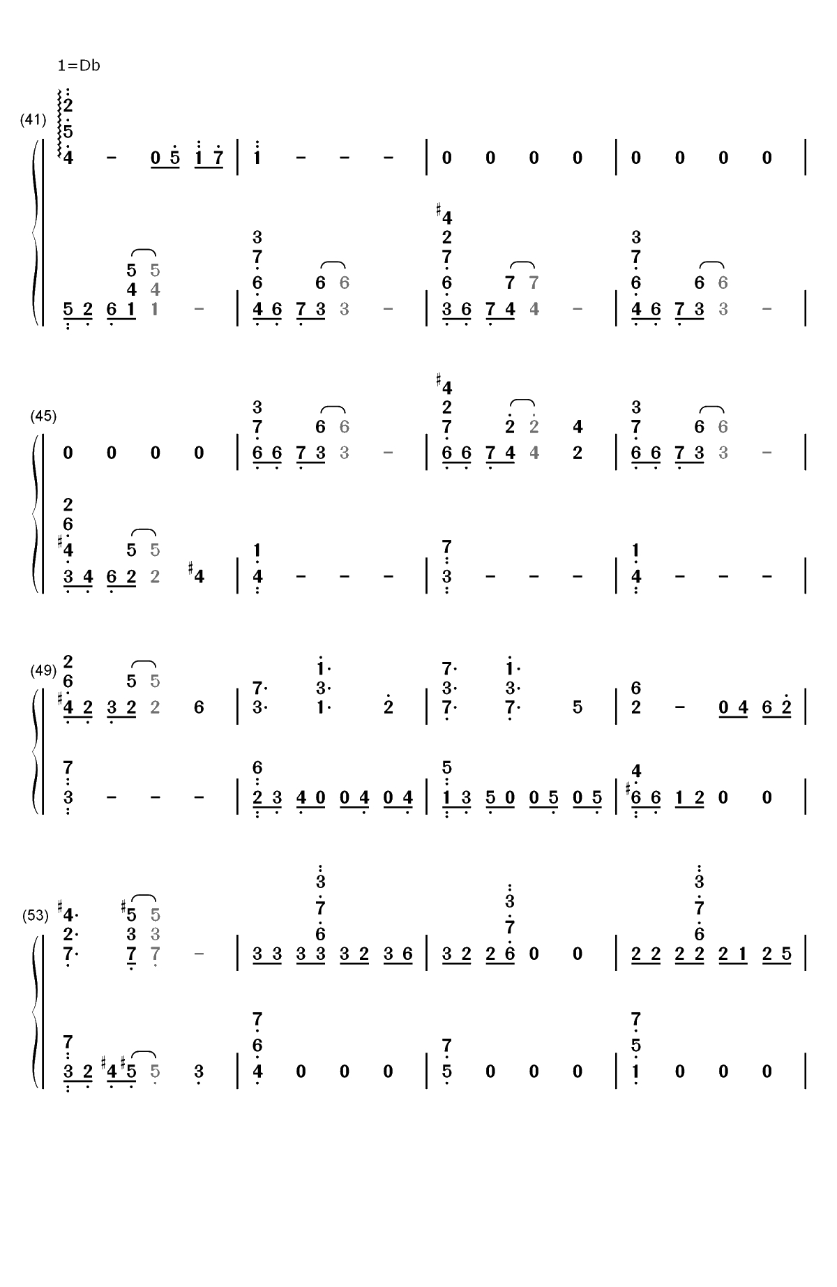 いのちの名前-広橋真紀子版双手简谱预览3