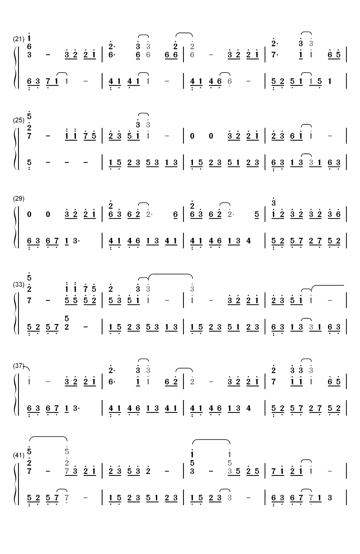 像鱼-王贰浪双手简谱预览2