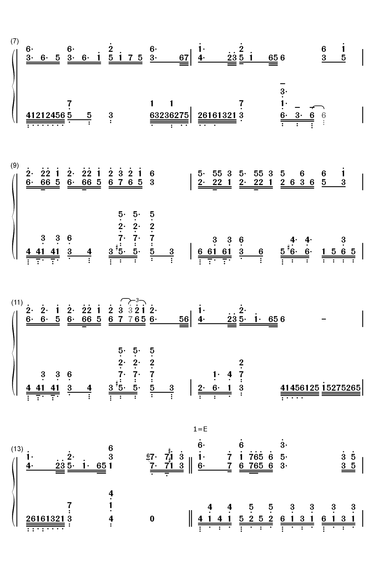 咲かせや咲かせ-甲铁城的卡巴内利海门决战主题曲双手简谱预览2