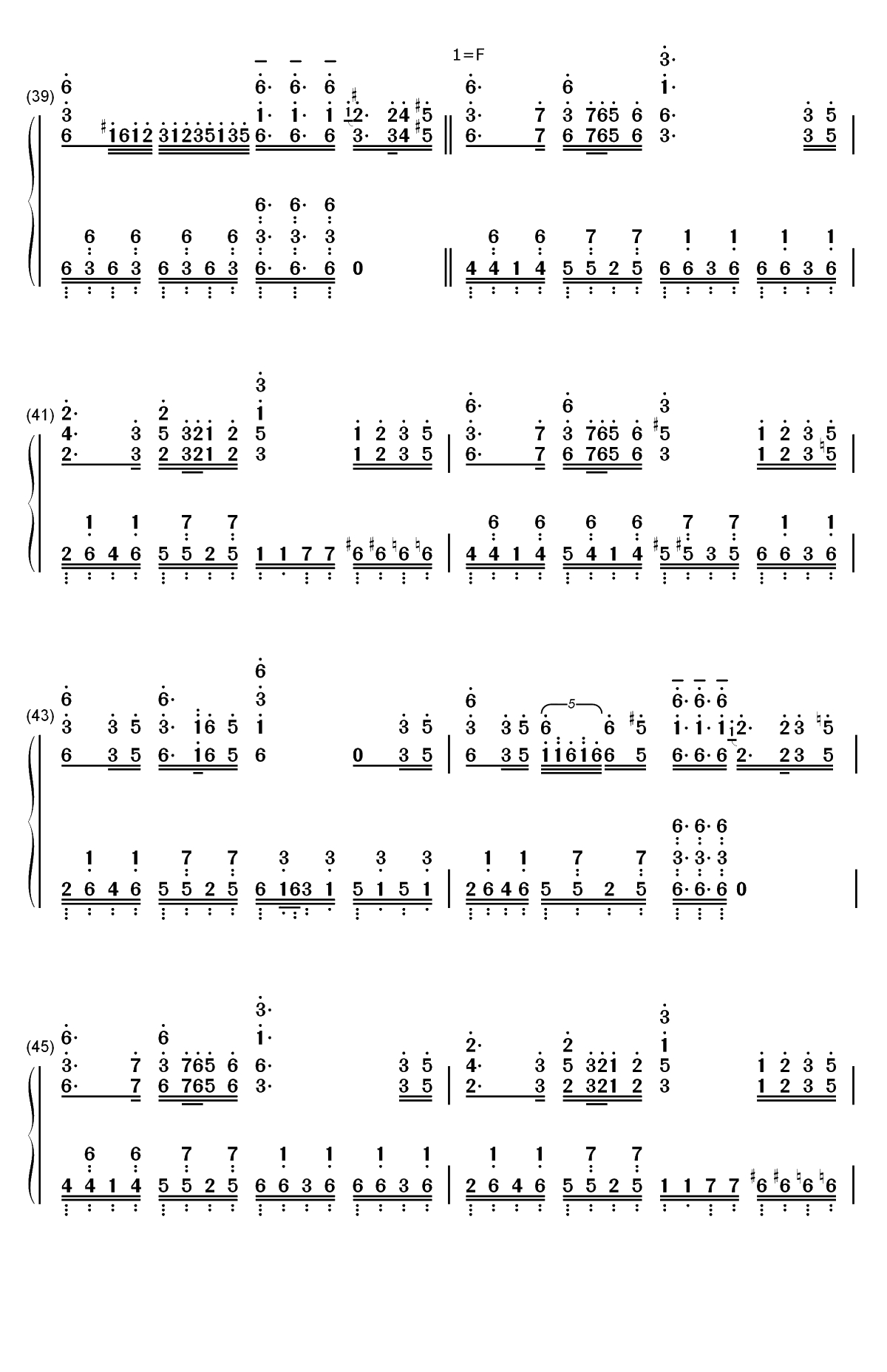 咲かせや咲かせ-甲铁城的卡巴内利海门决战主题曲双手简谱预览6