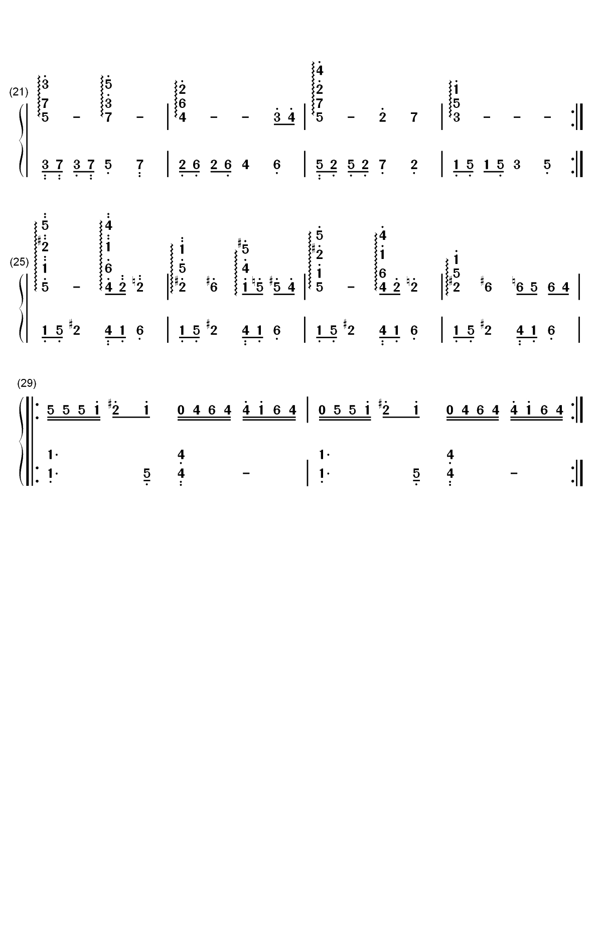 Love Is Blue双手简谱预览2