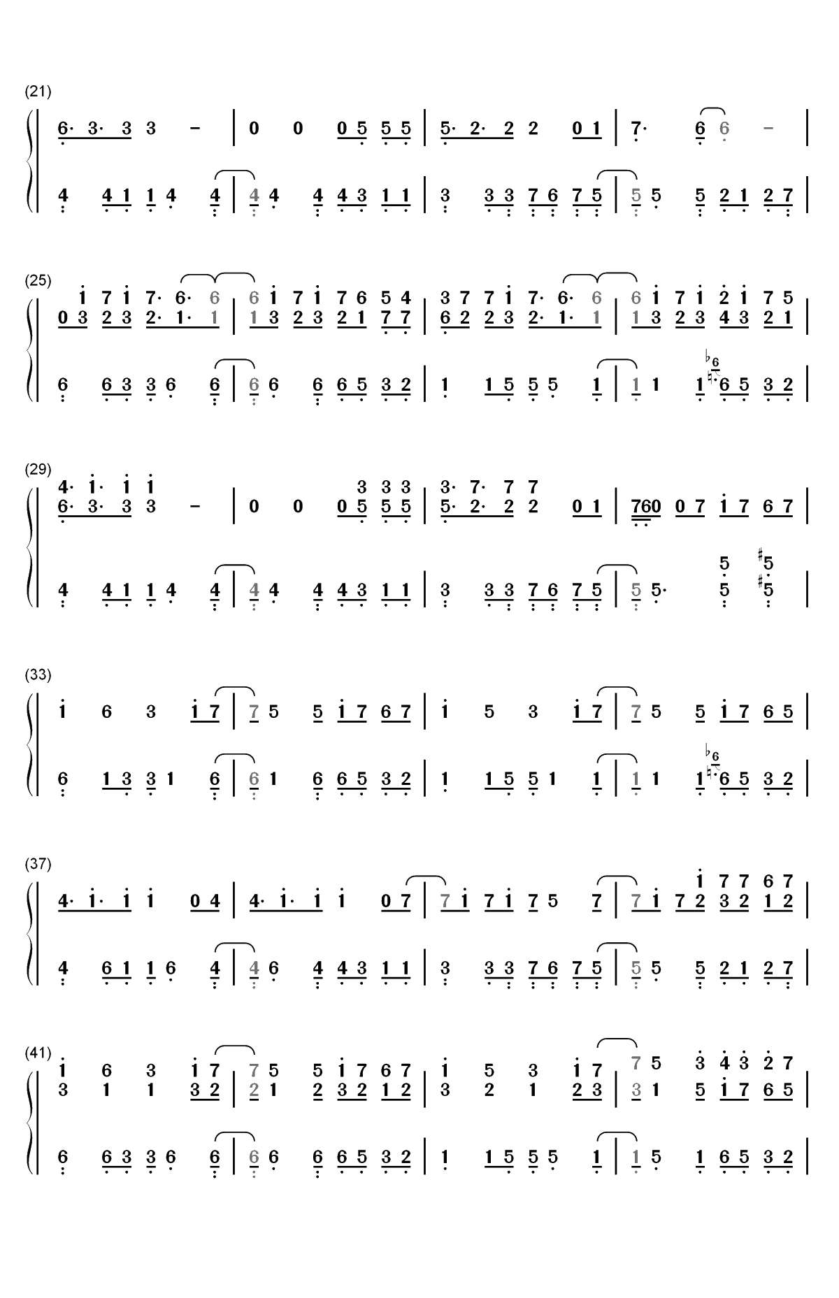 Se&ntilde;orita-Shawn Mendes和Camila Cabello双手简谱预览2