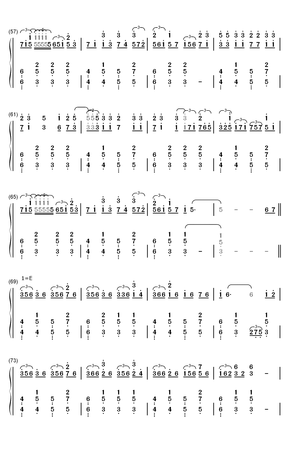 KEYS-PIANO SKETCH双手简谱预览4