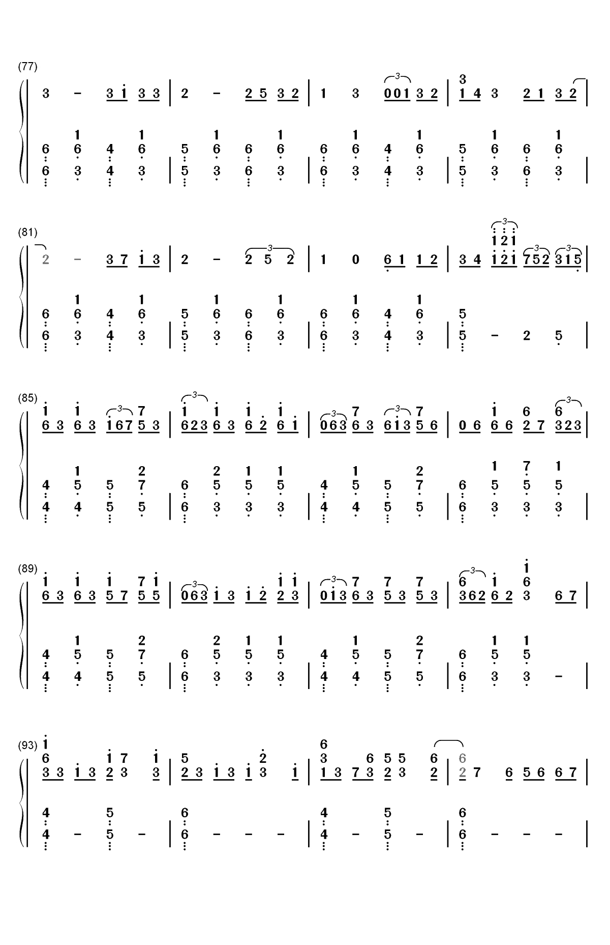 KEYS-PIANO SKETCH双手简谱预览5