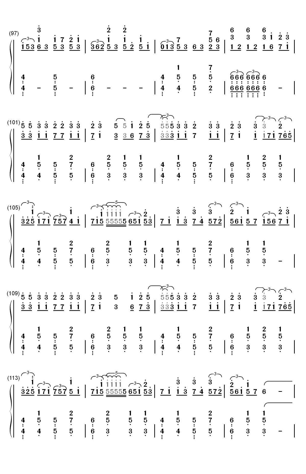 KEYS-PIANO SKETCH双手简谱预览6