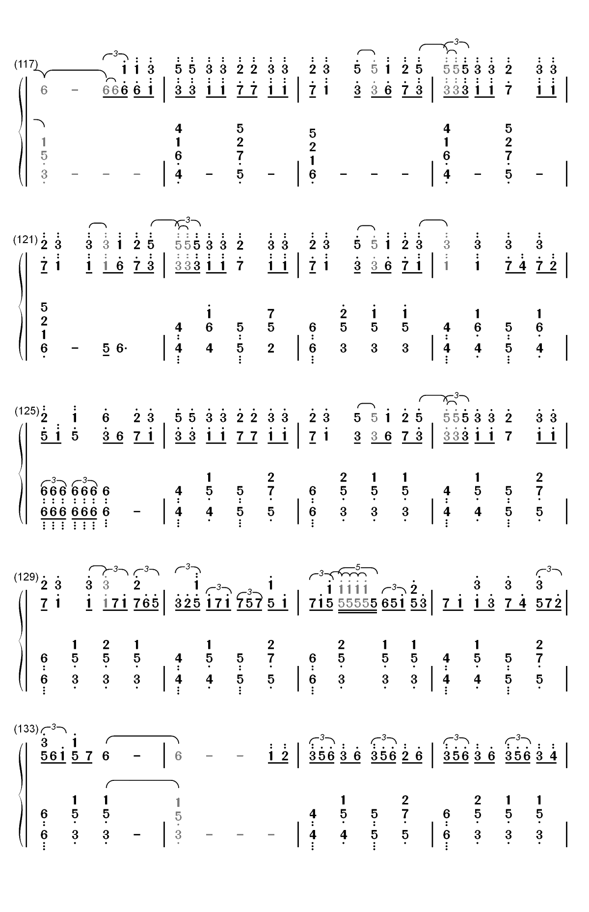 KEYS-PIANO SKETCH双手简谱预览7