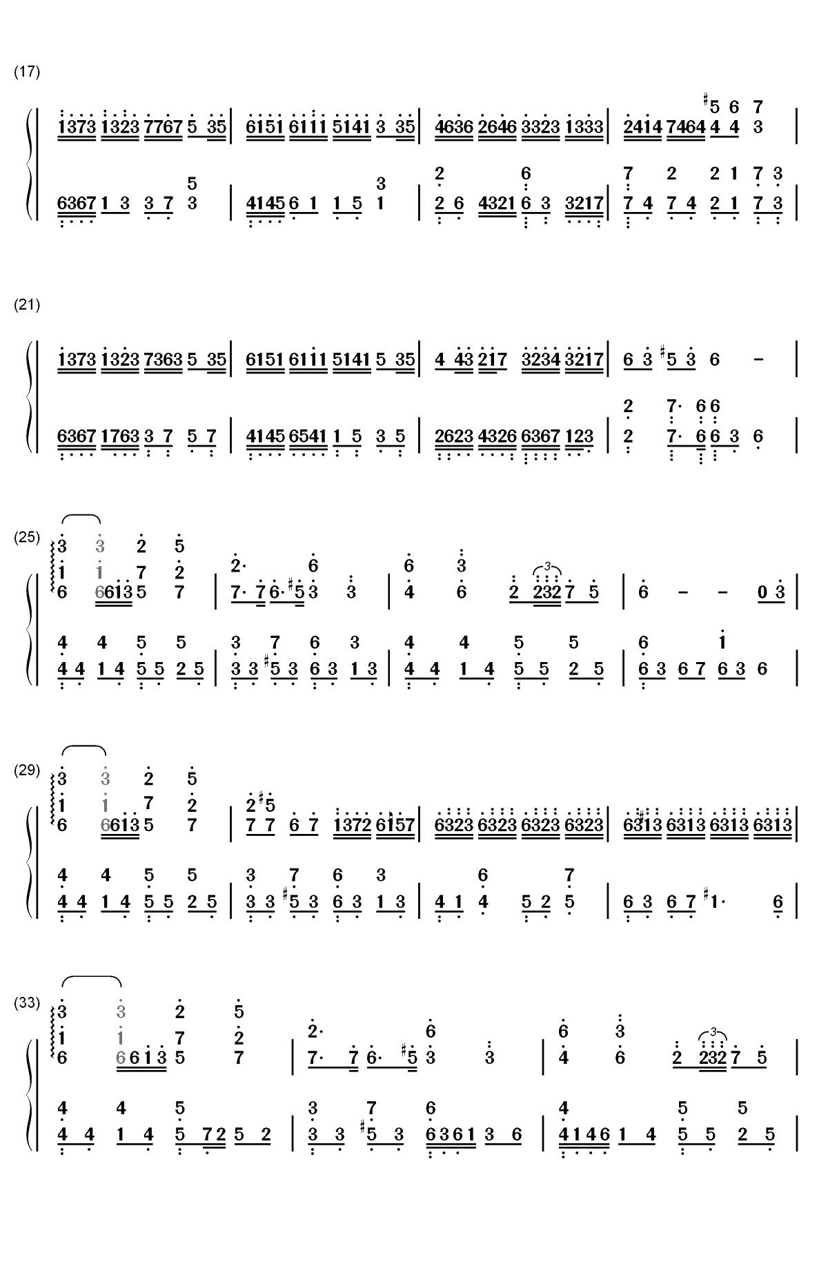 Flower Dance-花舞-很熟悉的旋律双手简谱预览2