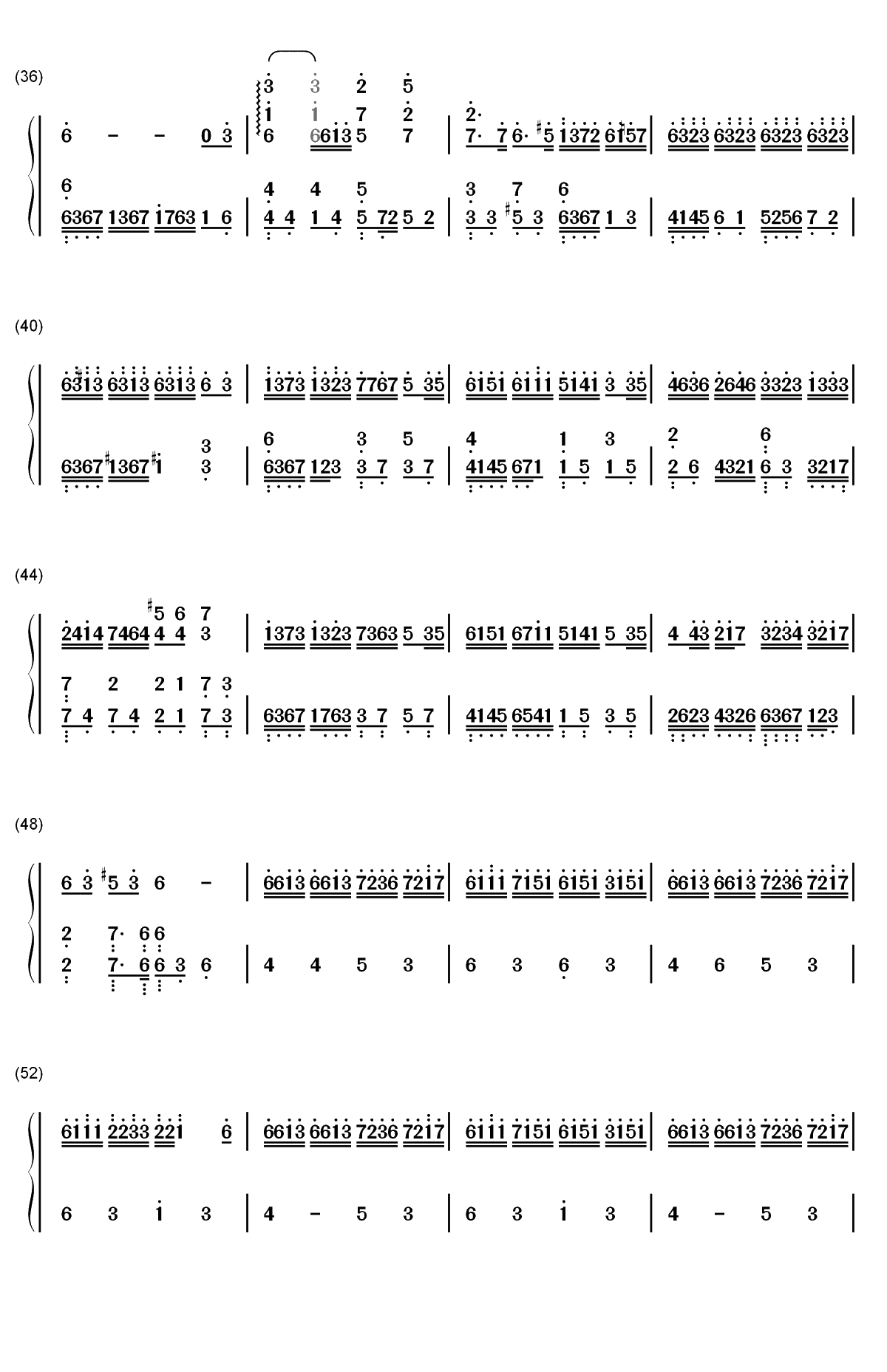 Flower Dance-花舞-很熟悉的旋律双手简谱预览3