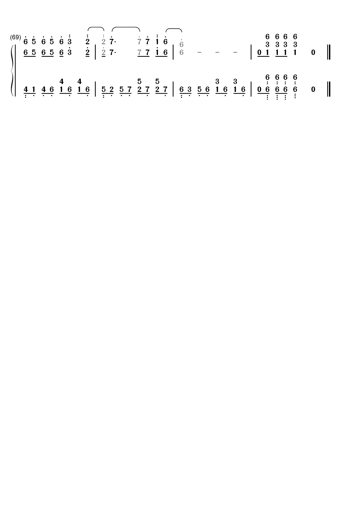 赢在江湖-有多少世间万物沦落为孤独一注才会羡慕别人的幸福-抖音热曲双手简谱预览4