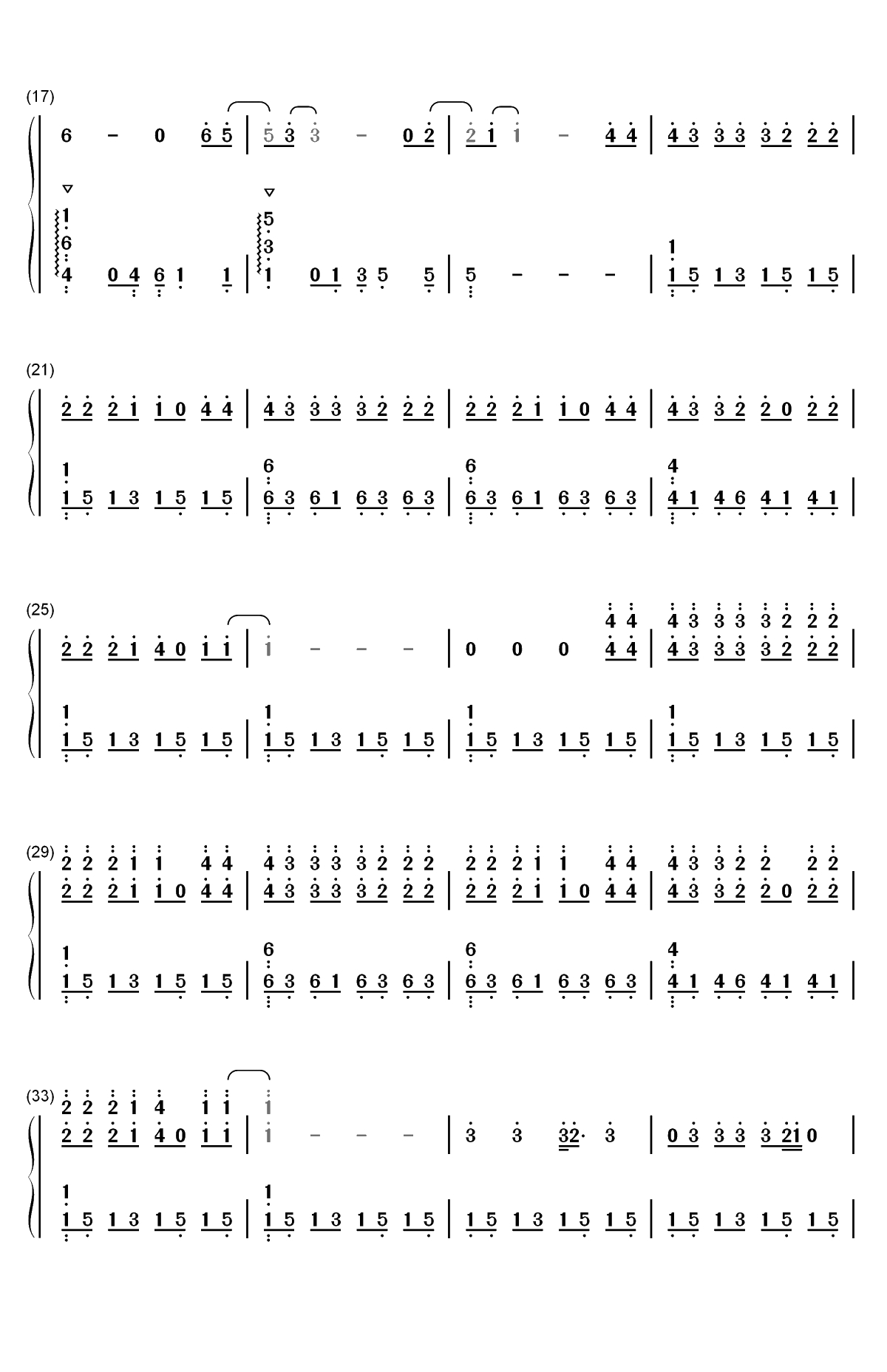 22-2019年欧洲歌唱大赛双手简谱预览2