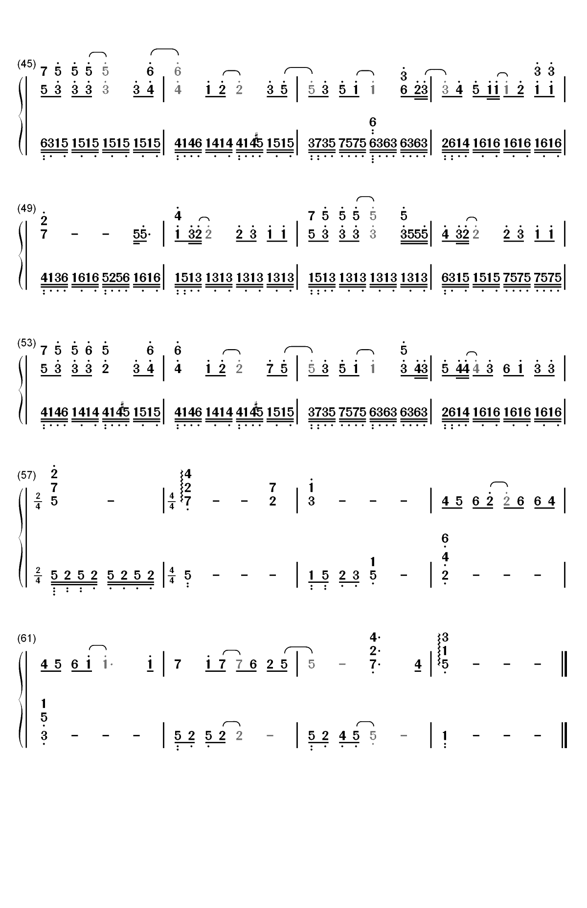 真的傻-一吻定情追爱版主题曲双手简谱预览3