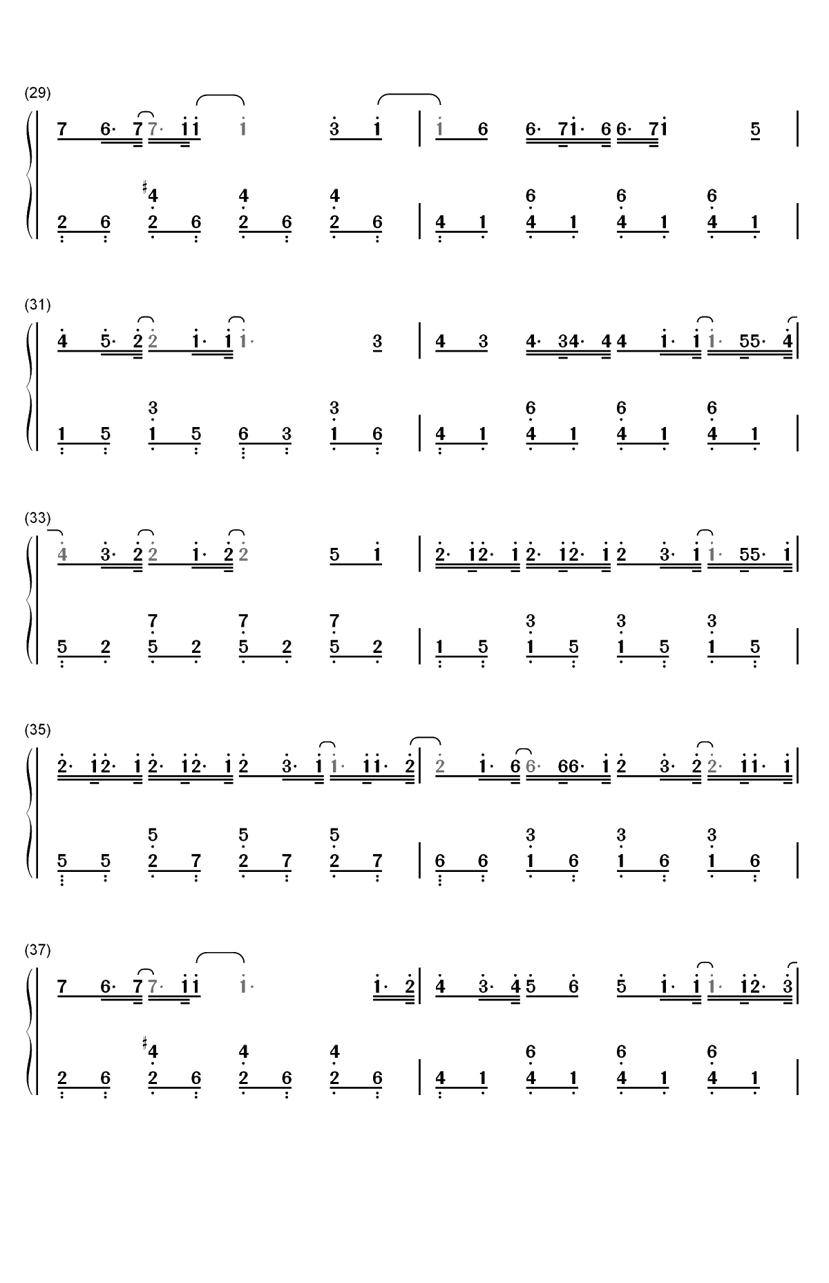 クリスマスソング-朝5晚9帅气和尚爱上我主题曲双手简谱预览3