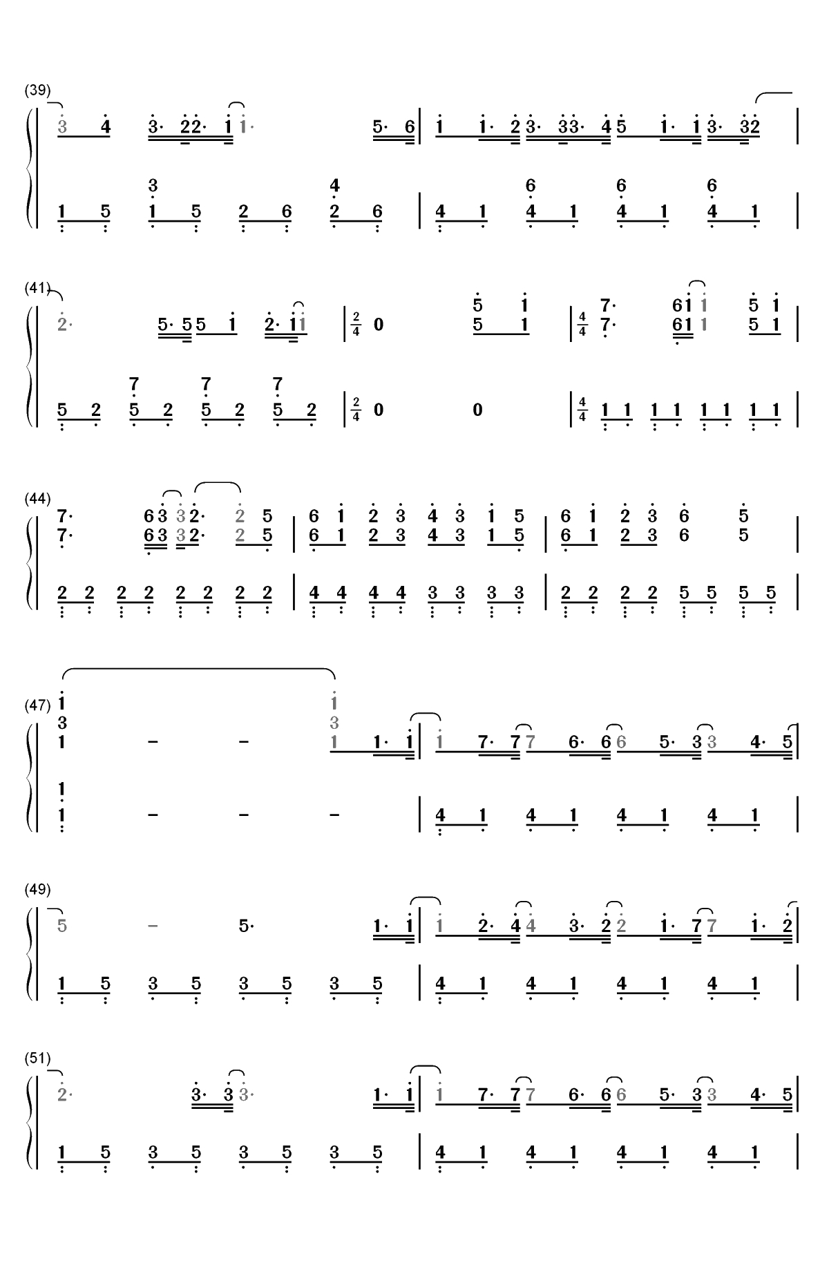 クリスマスソング-朝5晚9帅气和尚爱上我主题曲双手简谱预览4