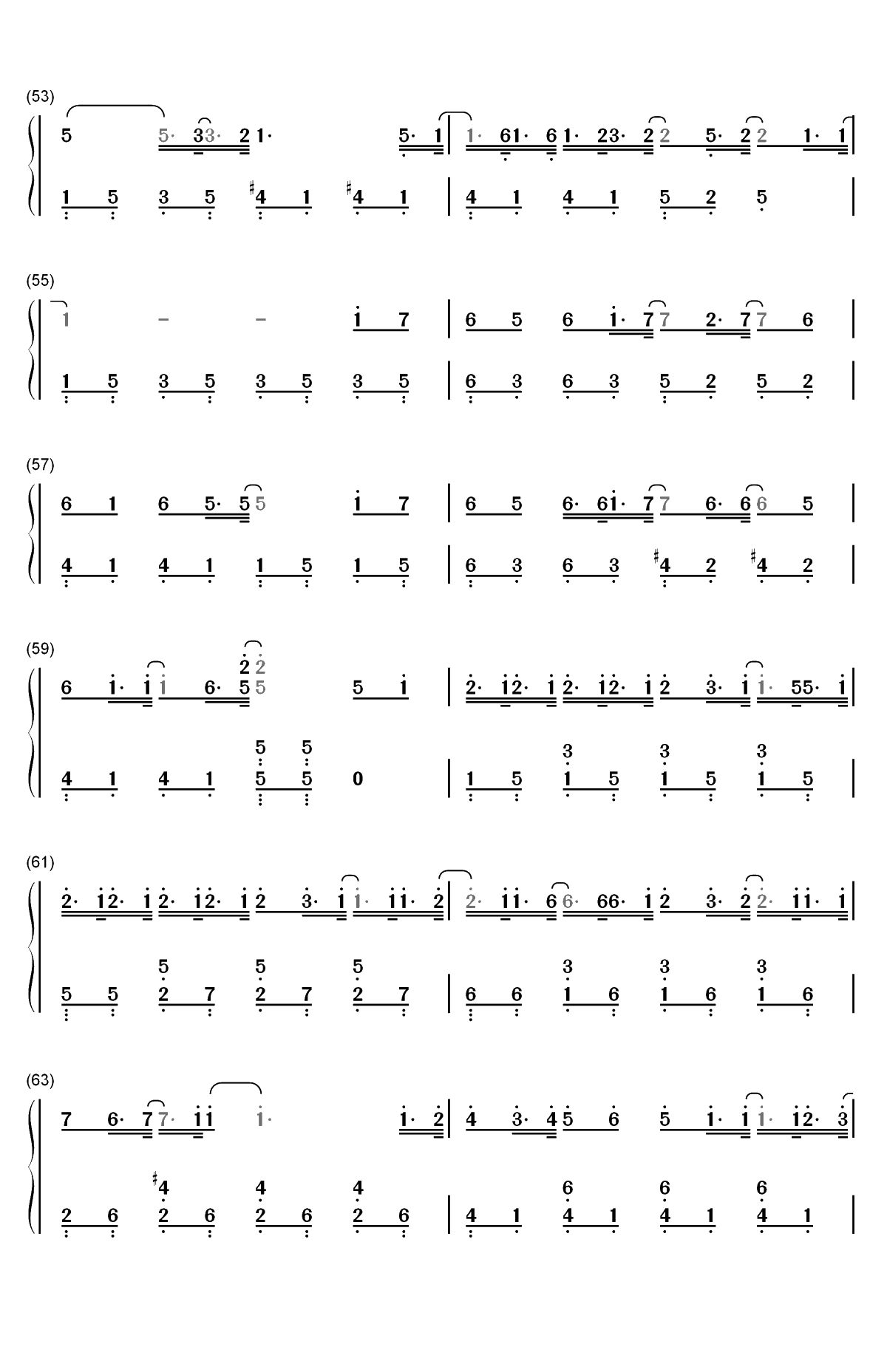 クリスマスソング-朝5晚9帅气和尚爱上我主题曲双手简谱预览5