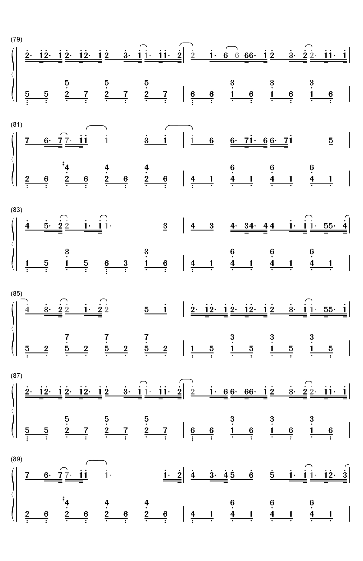 クリスマスソング-朝5晚9帅气和尚爱上我主题曲双手简谱预览7