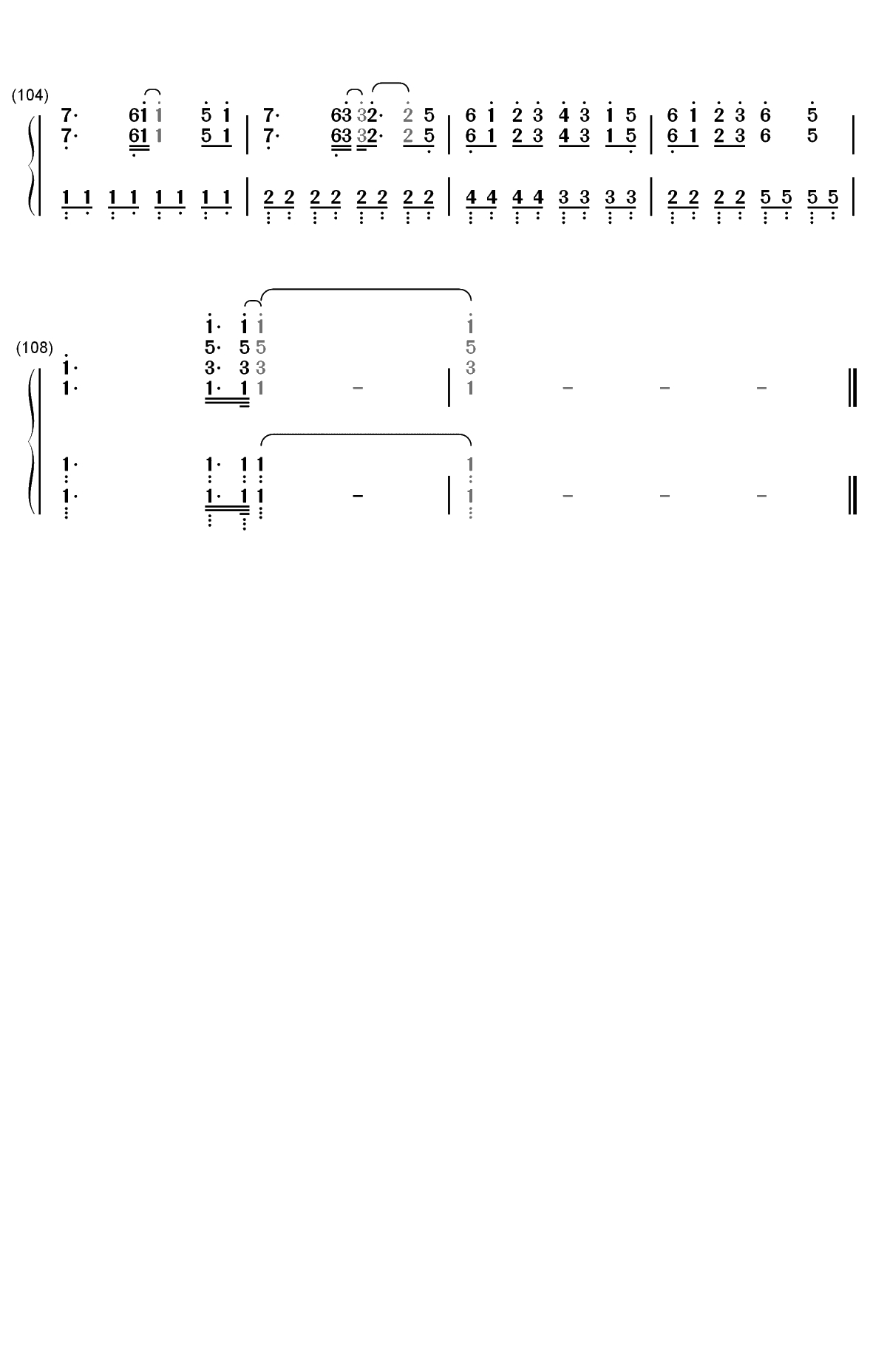 クリスマスソング-朝5晚9帅气和尚爱上我主题曲双手简谱预览9