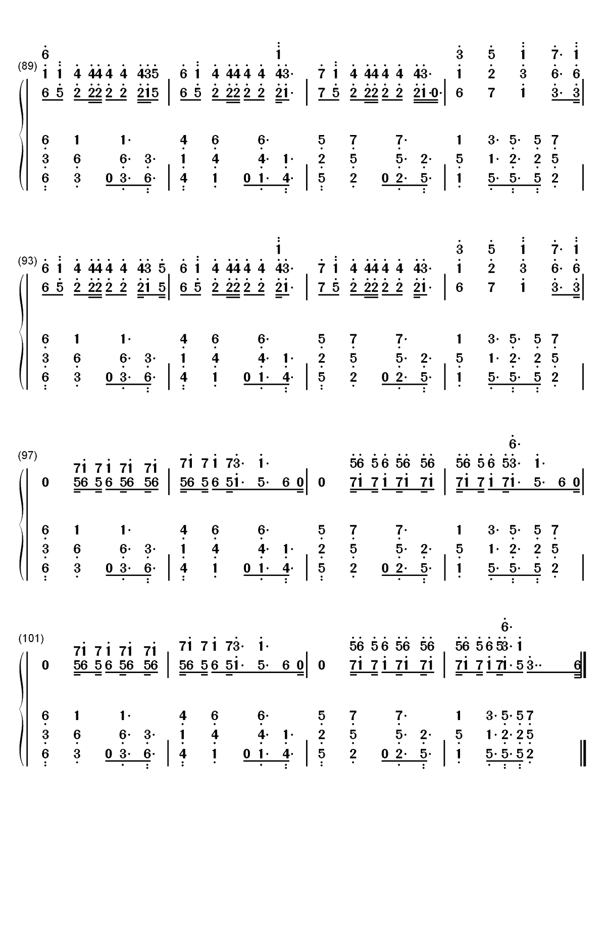 I Know What You Did Last Summer双手简谱预览6