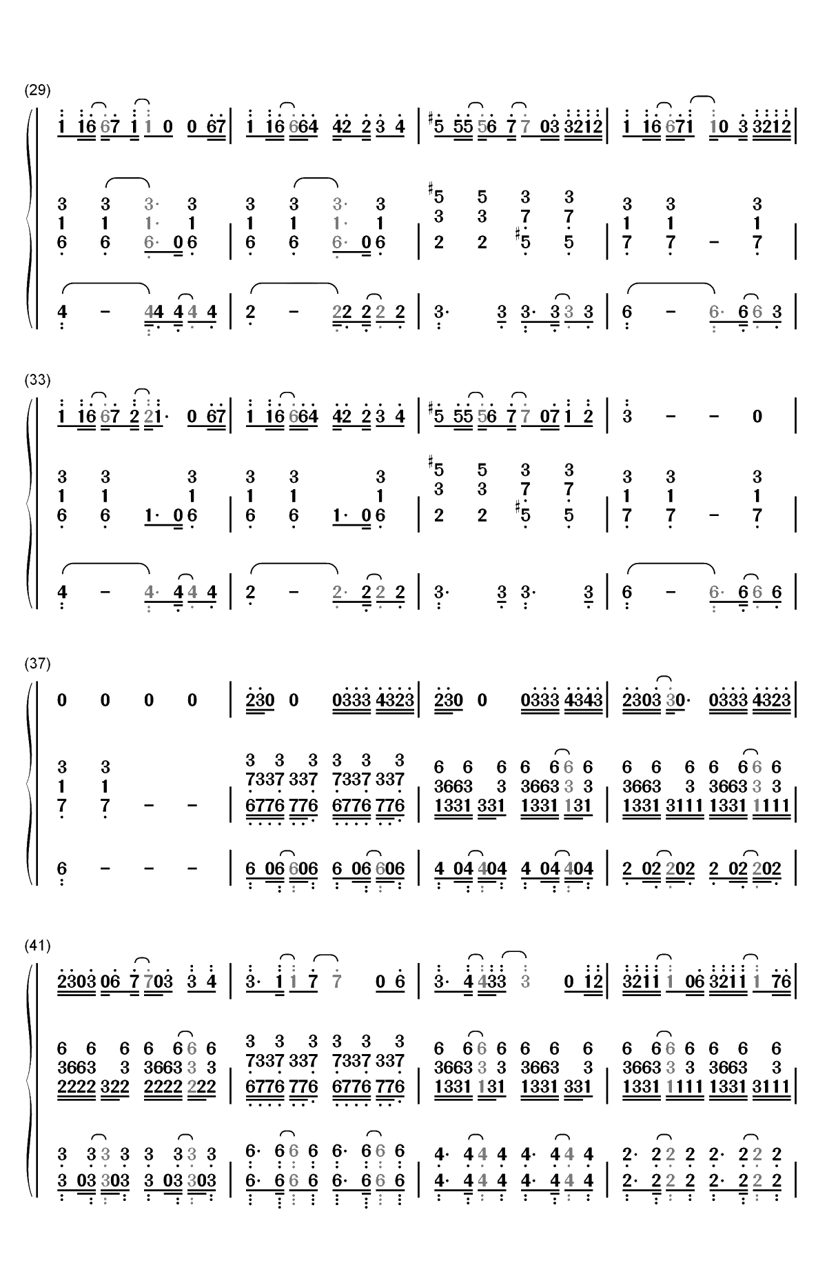 A.I.N.Y.-邓紫棋双手简谱预览3