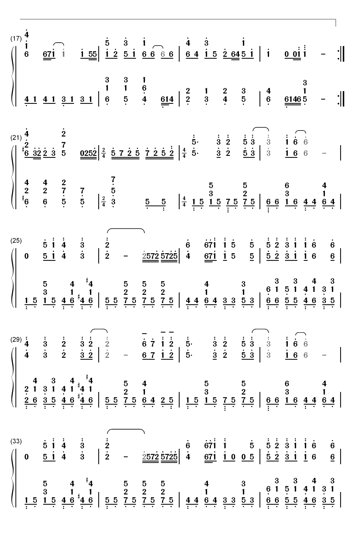 Can You Feel the Love Tonight-狮子王插曲双手简谱预览2