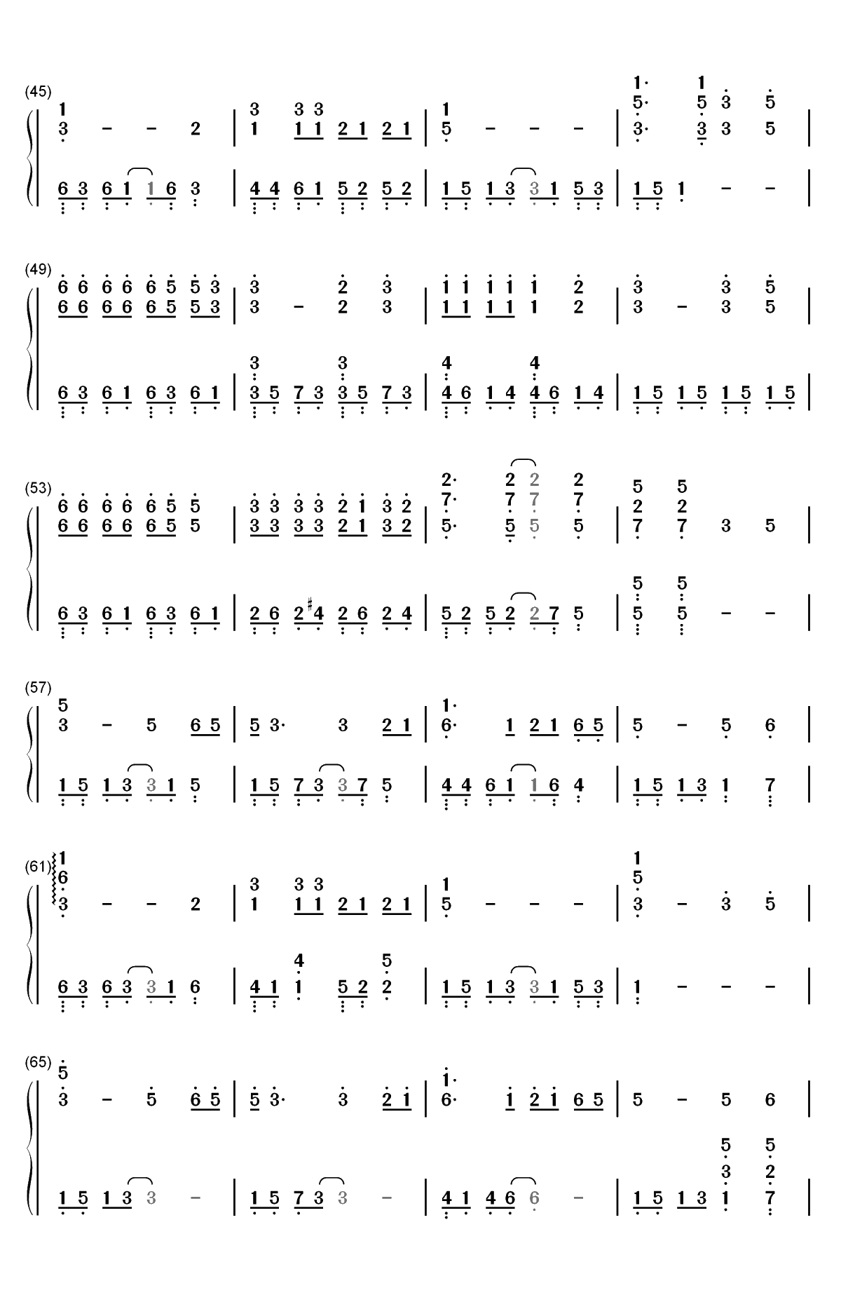 再见-男儿本色片尾曲-张震岳双手简谱预览3