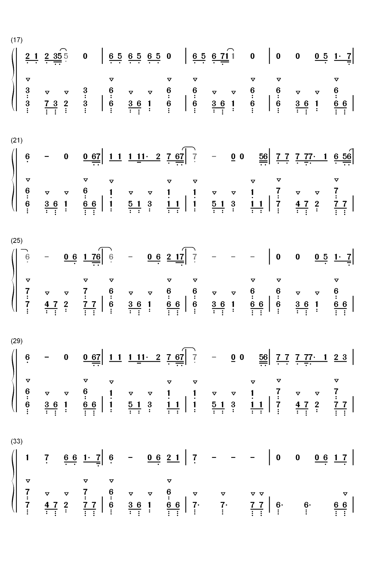 Say Na Na Na-2019年欧洲歌唱大赛双手简谱预览2