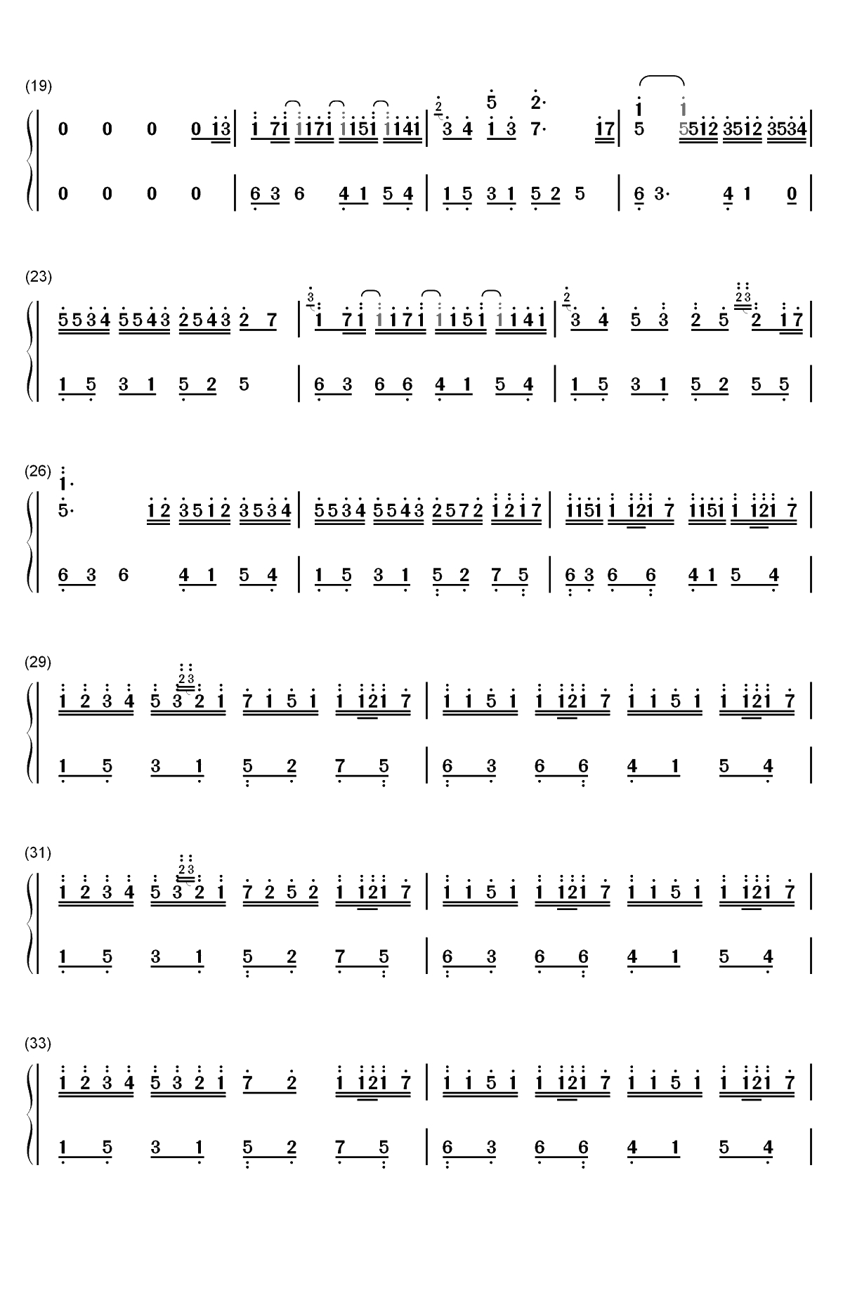 你的心河-River Flows In You-鸠玖标准版双手简谱预览2