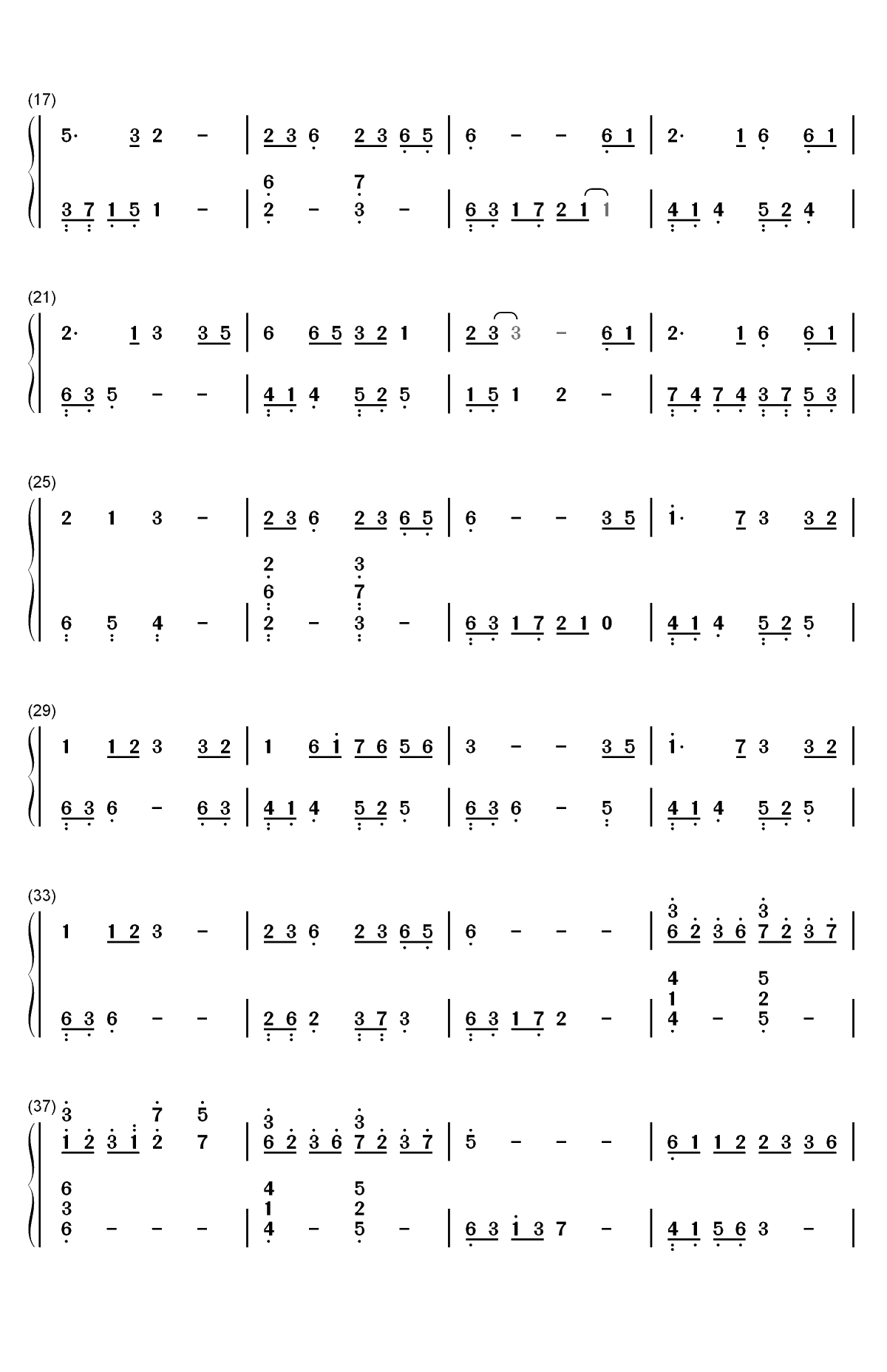 大鱼-周深双手简谱预览2