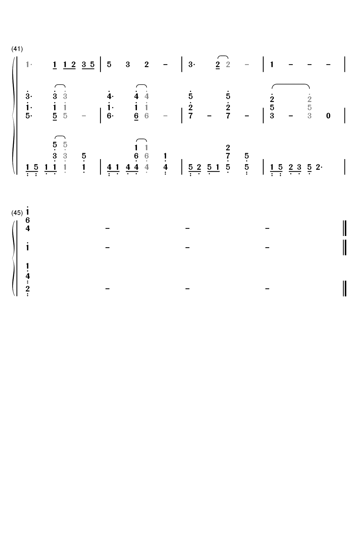 解脱-周笔畅双手简谱预览4
