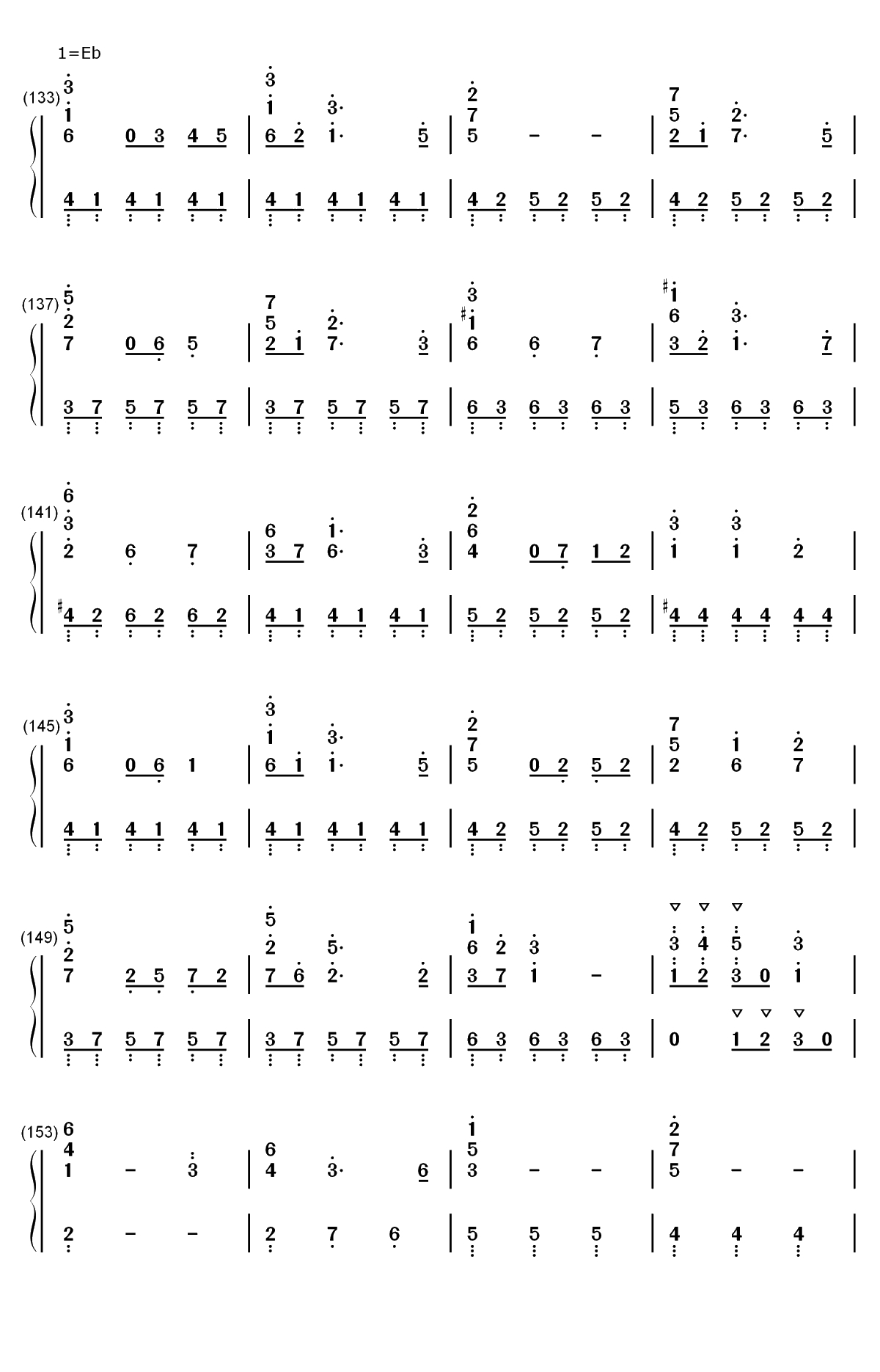 空と風と恋のワルツ-偶像大师灰姑娘女孩星光舞台OST双手简谱预览7