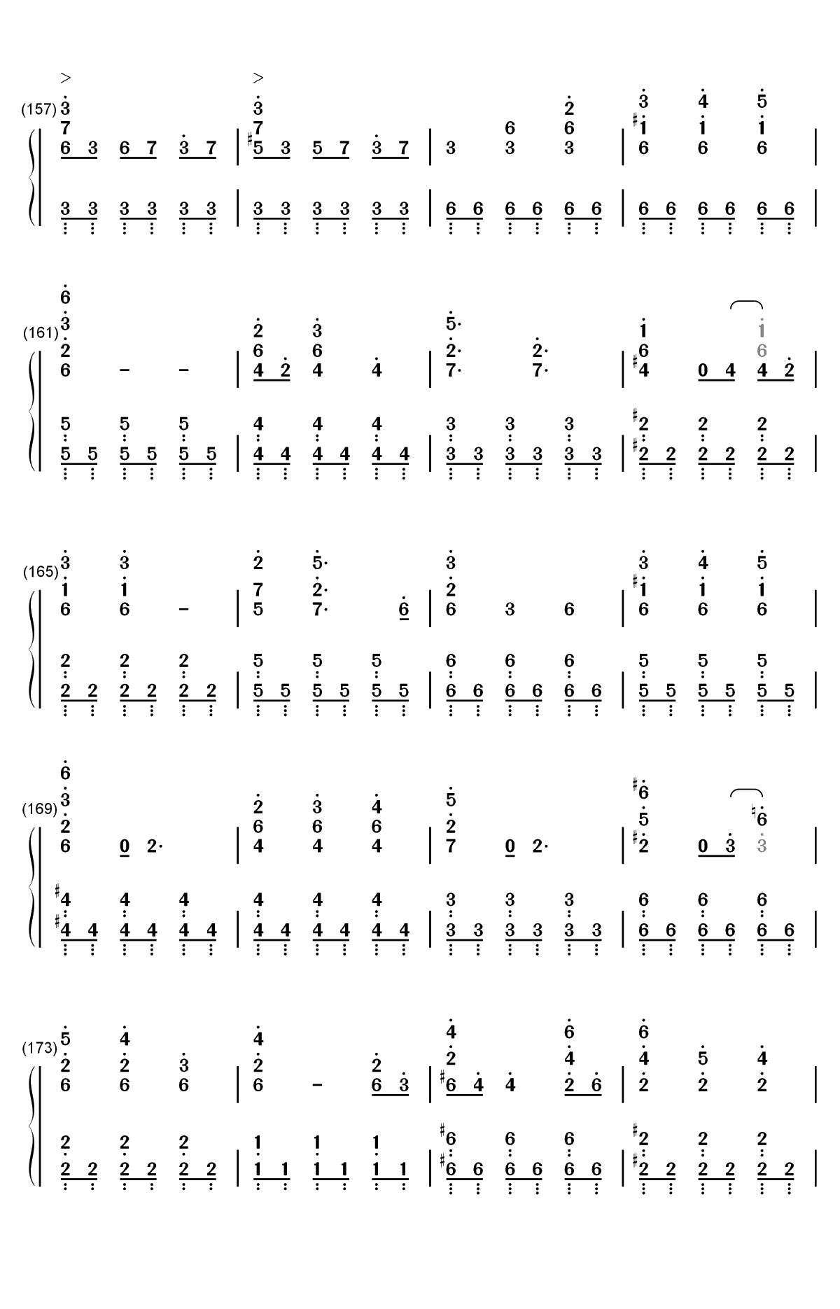 空と風と恋のワルツ-偶像大师灰姑娘女孩星光舞台OST双手简谱预览8