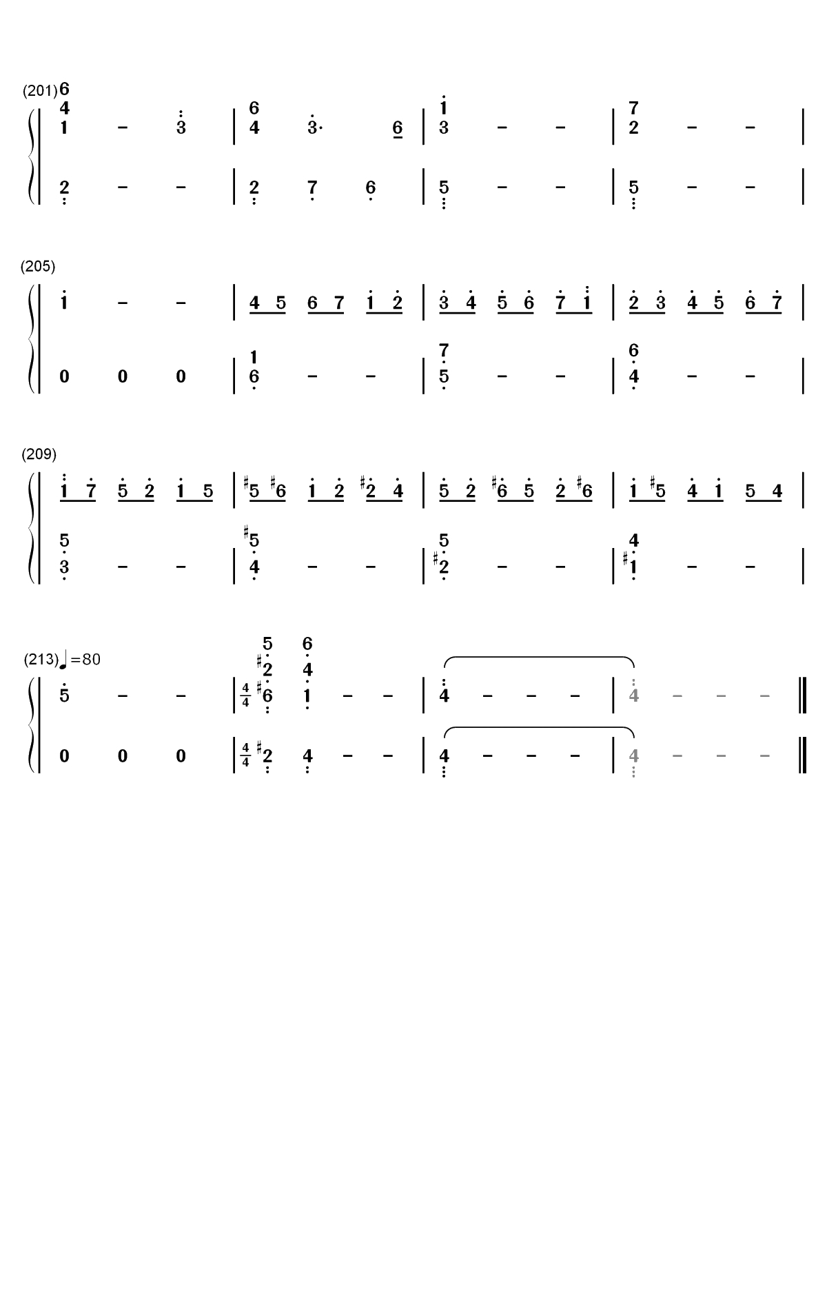 空と風と恋のワルツ-偶像大师灰姑娘女孩星光舞台OST双手简谱预览10