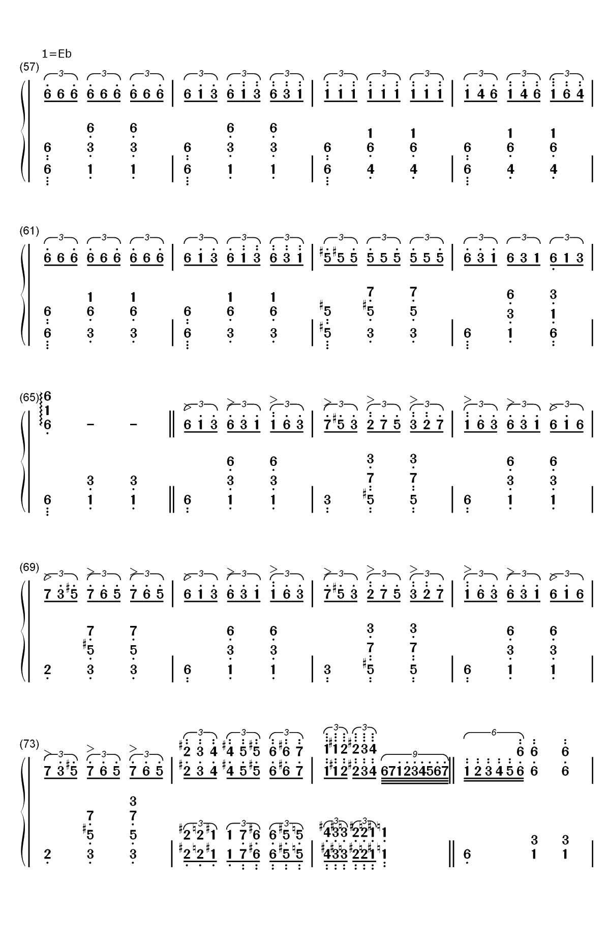 钟楼上的华尔兹双手简谱预览4