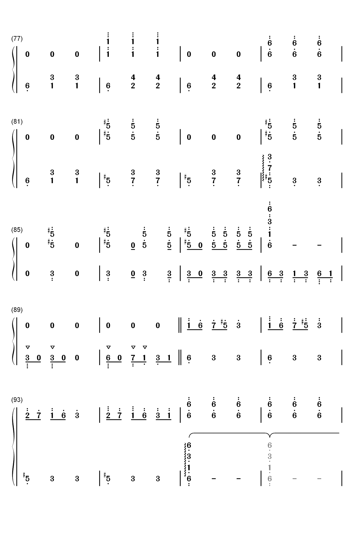 钟楼上的华尔兹双手简谱预览5