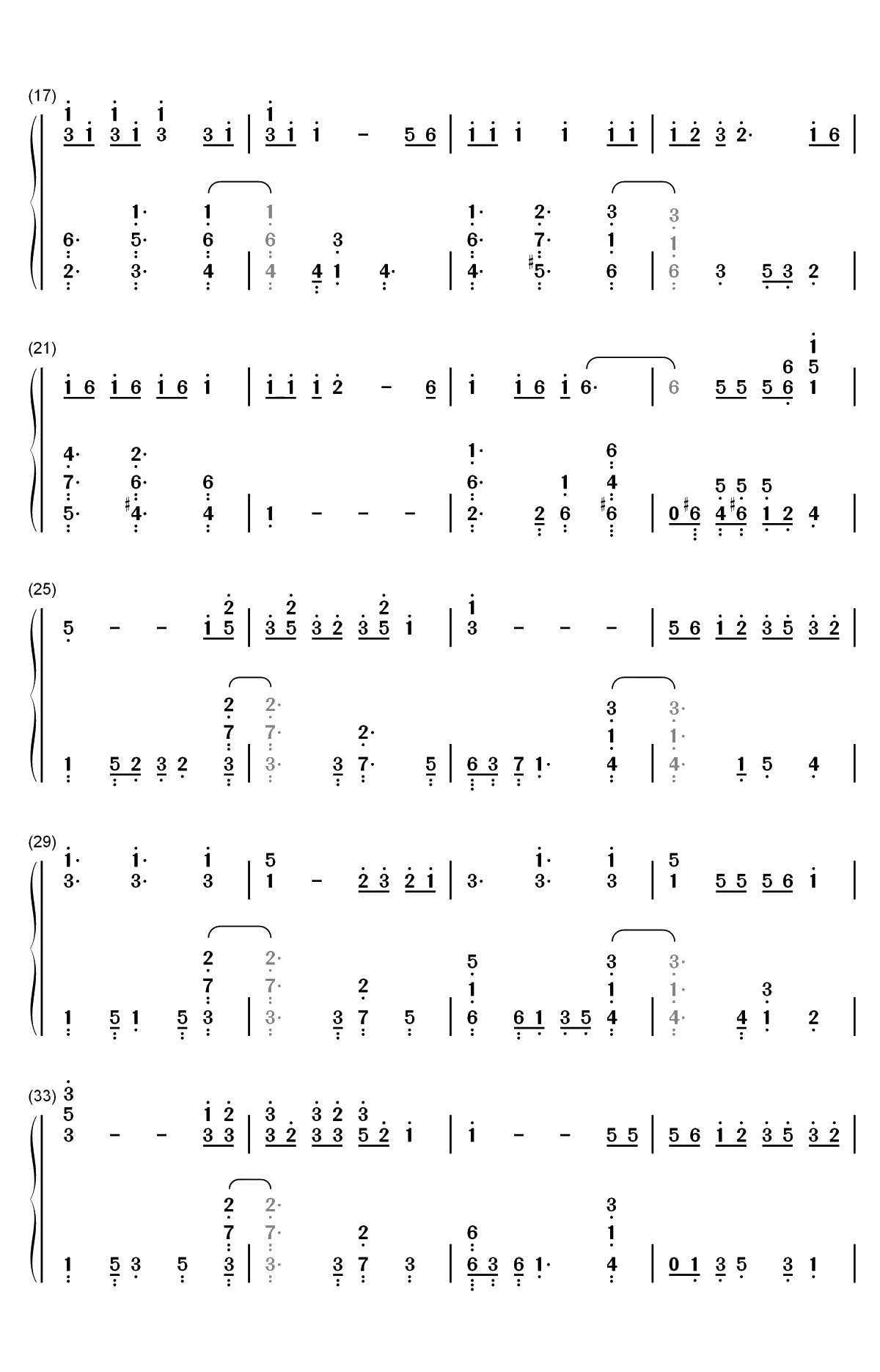 BBIBBI-IU-李知恩双手简谱预览2