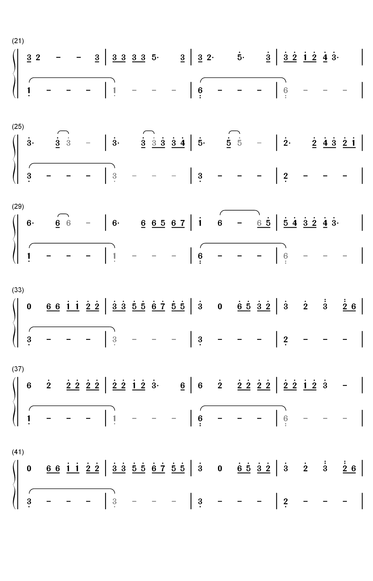 Easier-5 Seconds of Summer双手简谱预览2