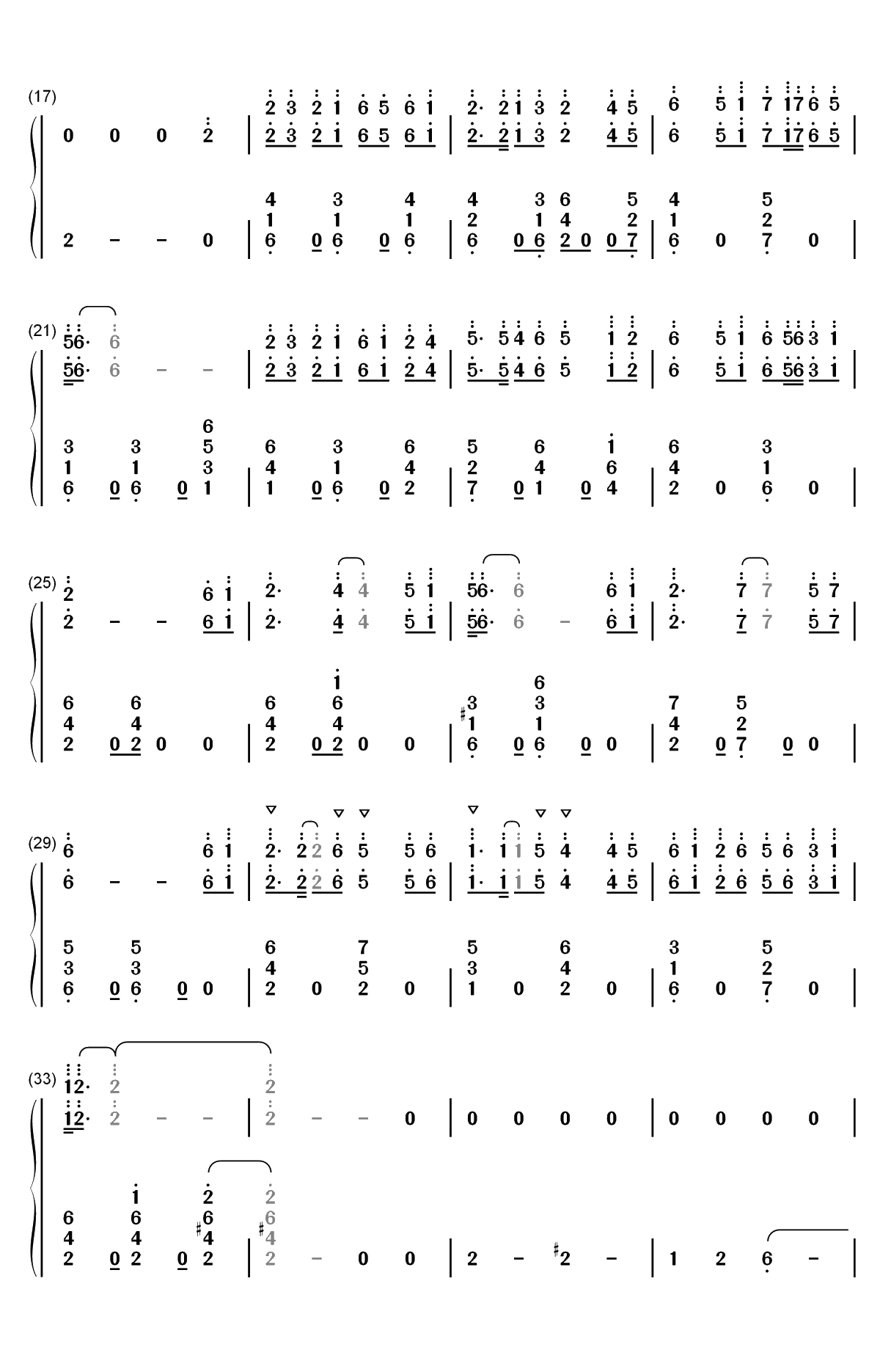 双面燕洵-楚乔传插曲-丽人行双手简谱预览2