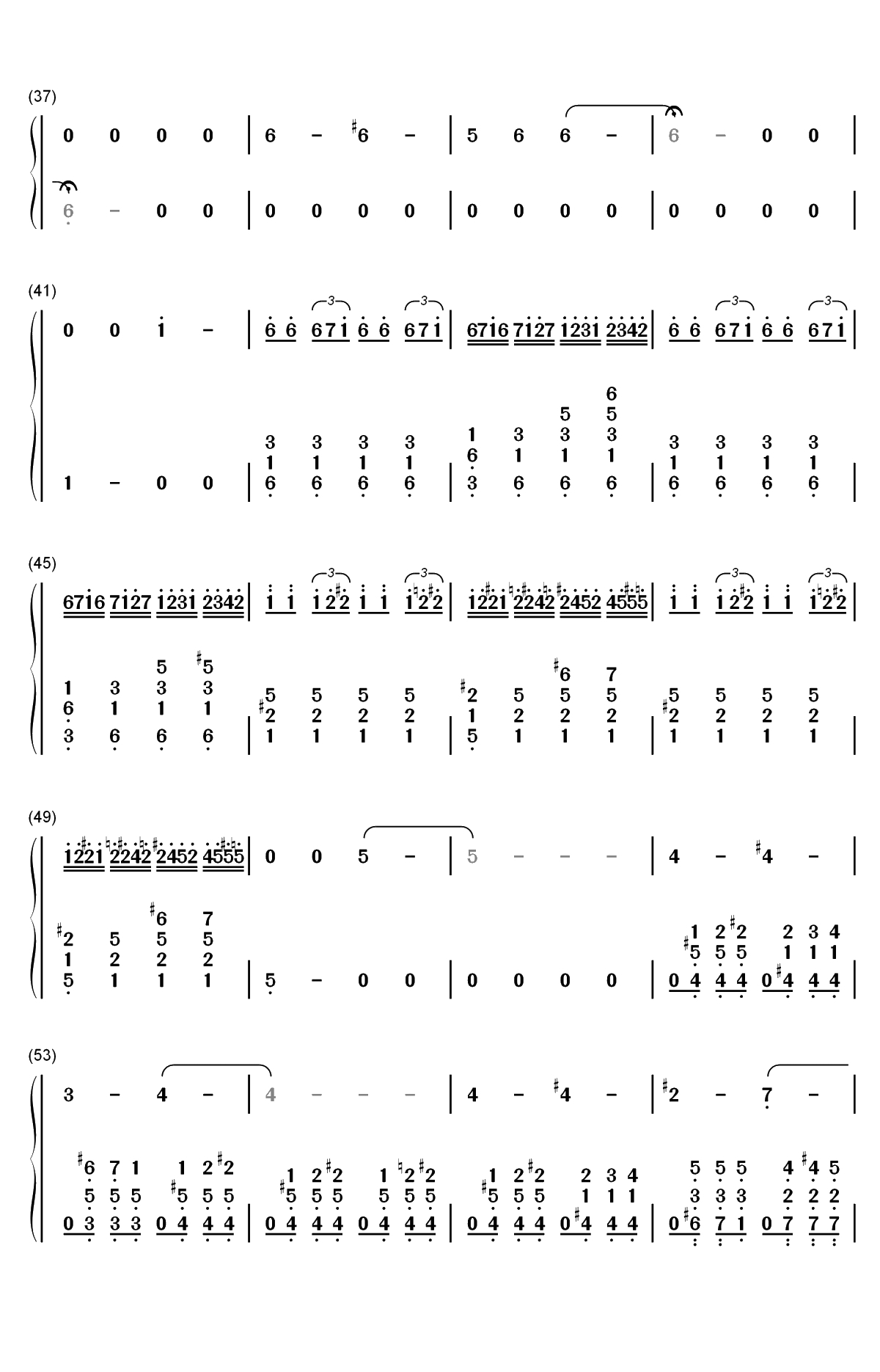 双面燕洵-楚乔传插曲-丽人行双手简谱预览3