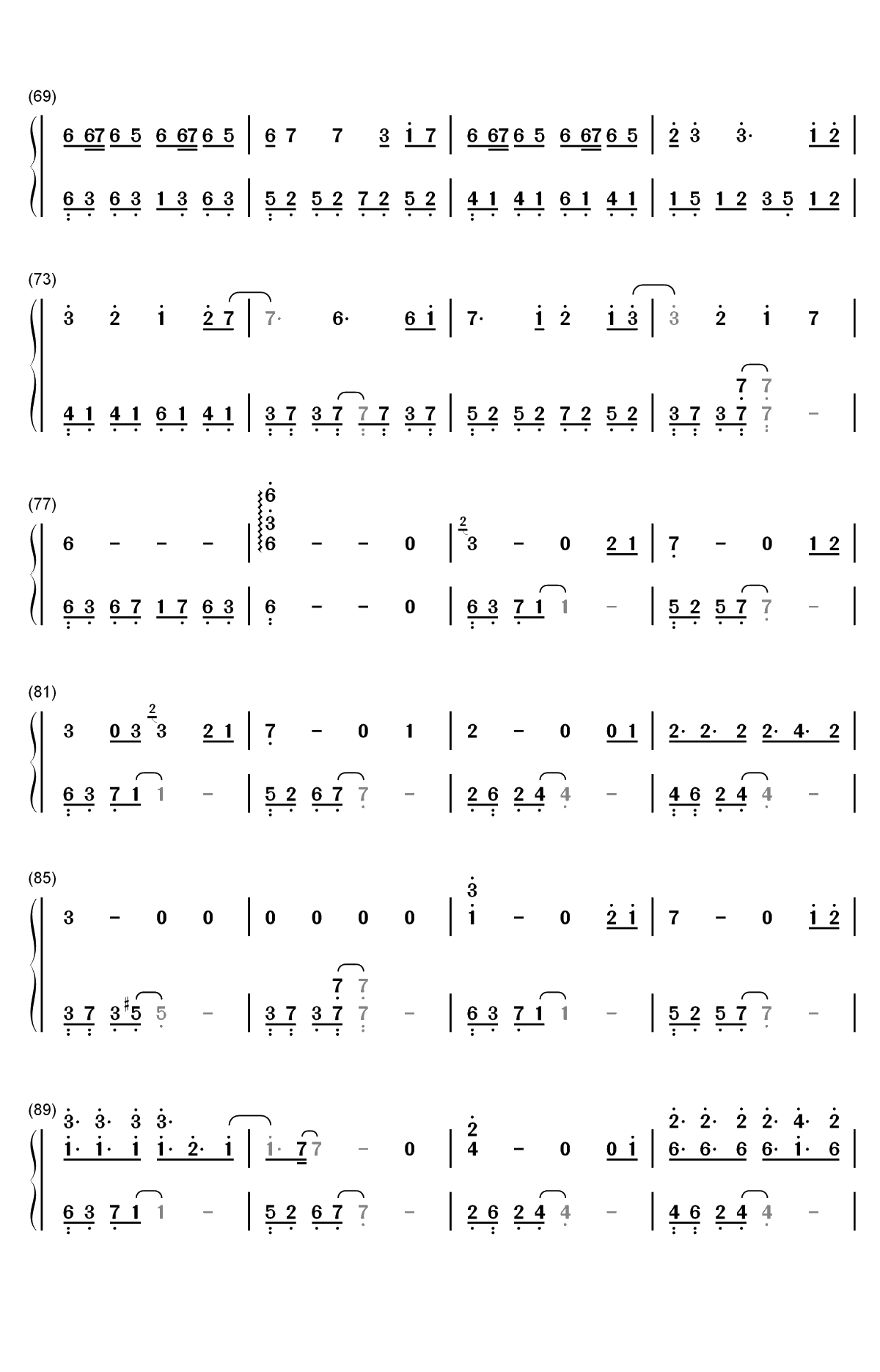 生生世世爱-仙剑奇侠传3主题曲双手简谱预览4