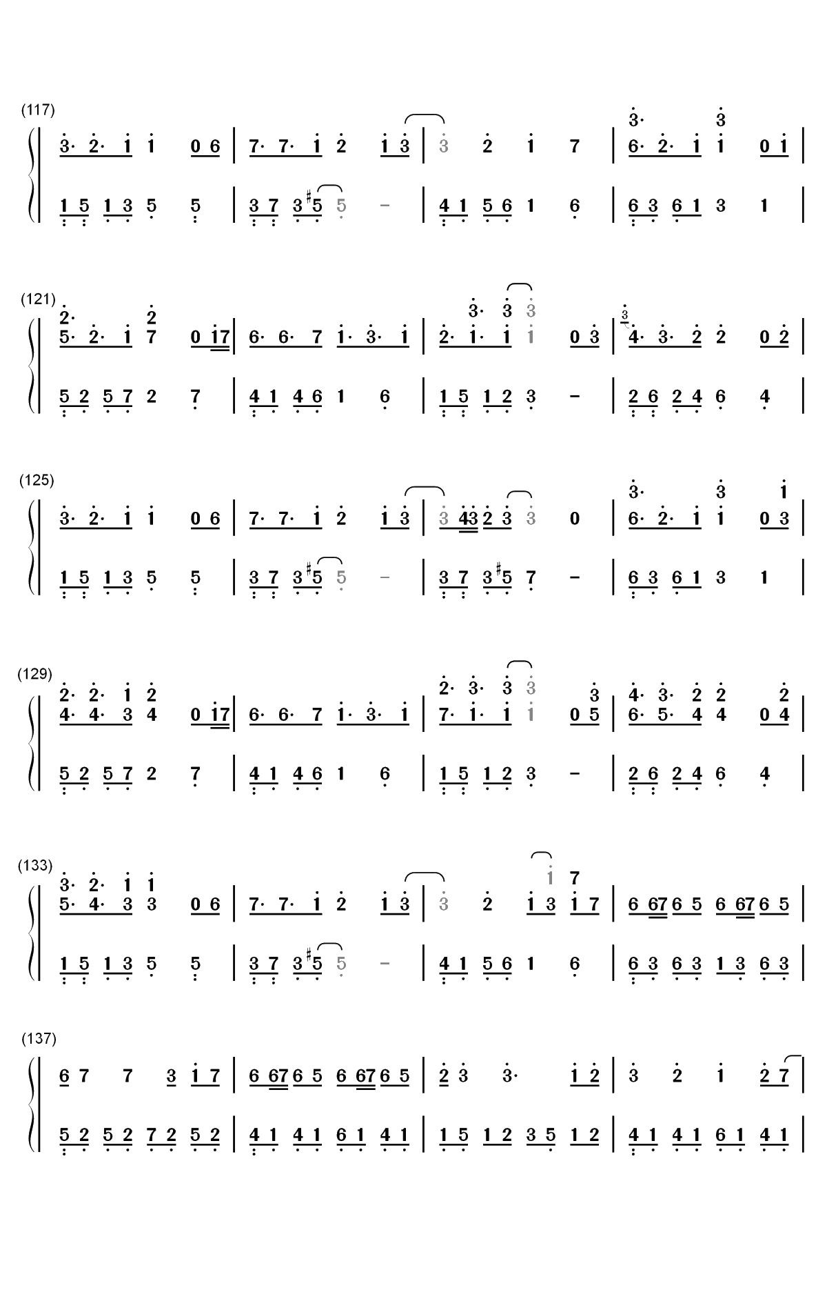 生生世世爱-仙剑奇侠传3主题曲双手简谱预览6