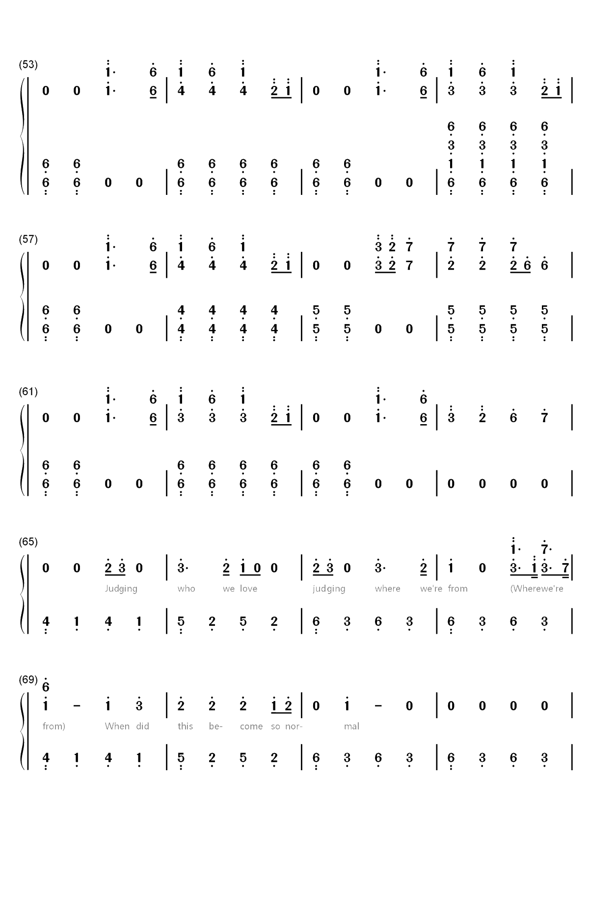 Back to Beautiful双手简谱预览4