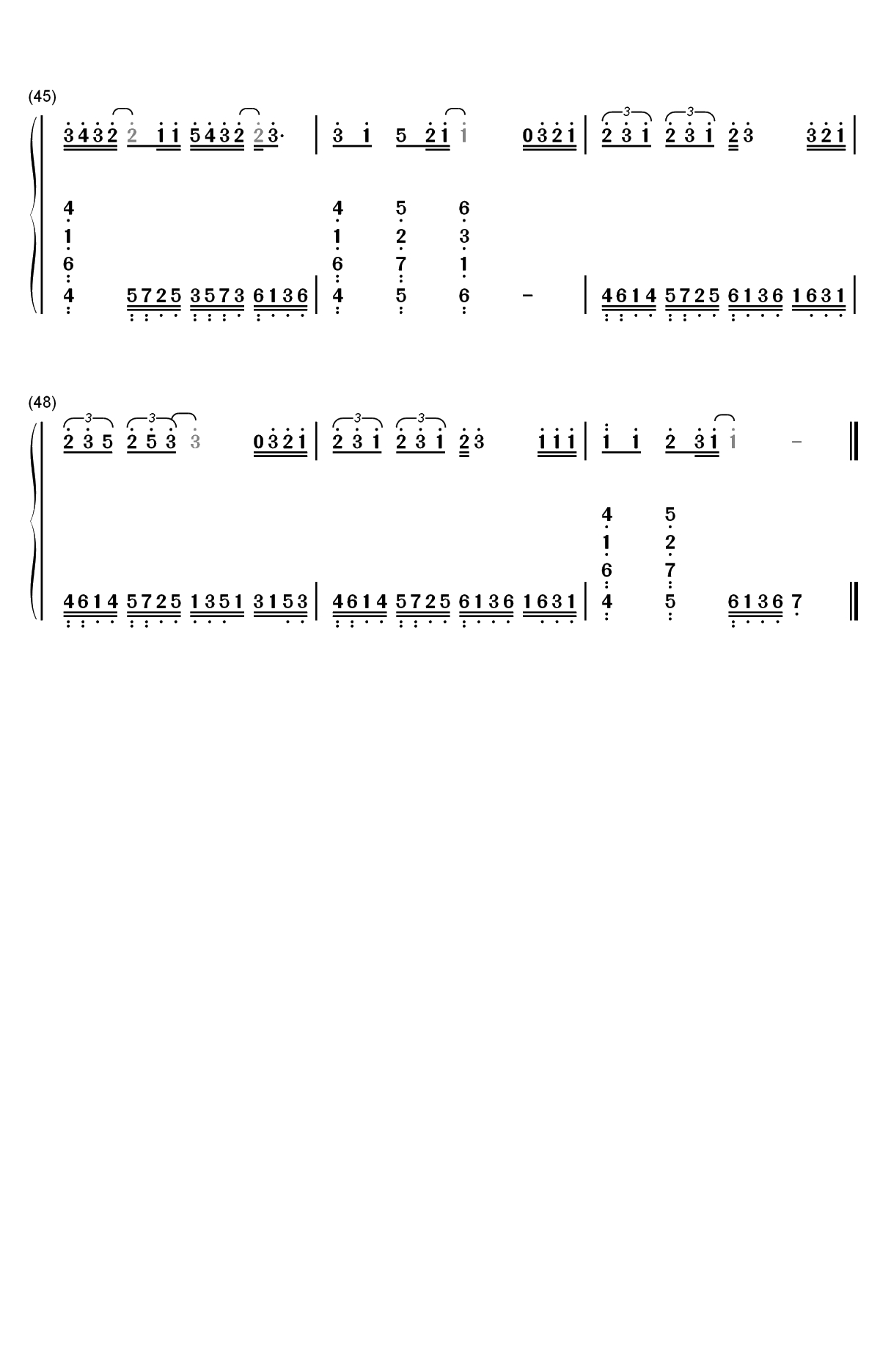 第一次告白-TFBOYS六周年无限宠粉双手简谱预览6