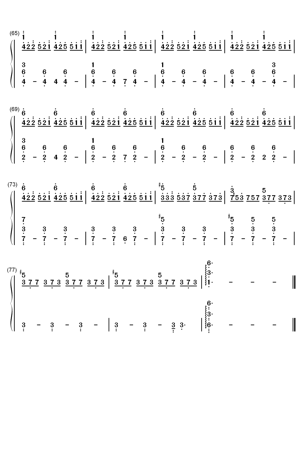 City of Tears-空洞骑士OST双手简谱预览4