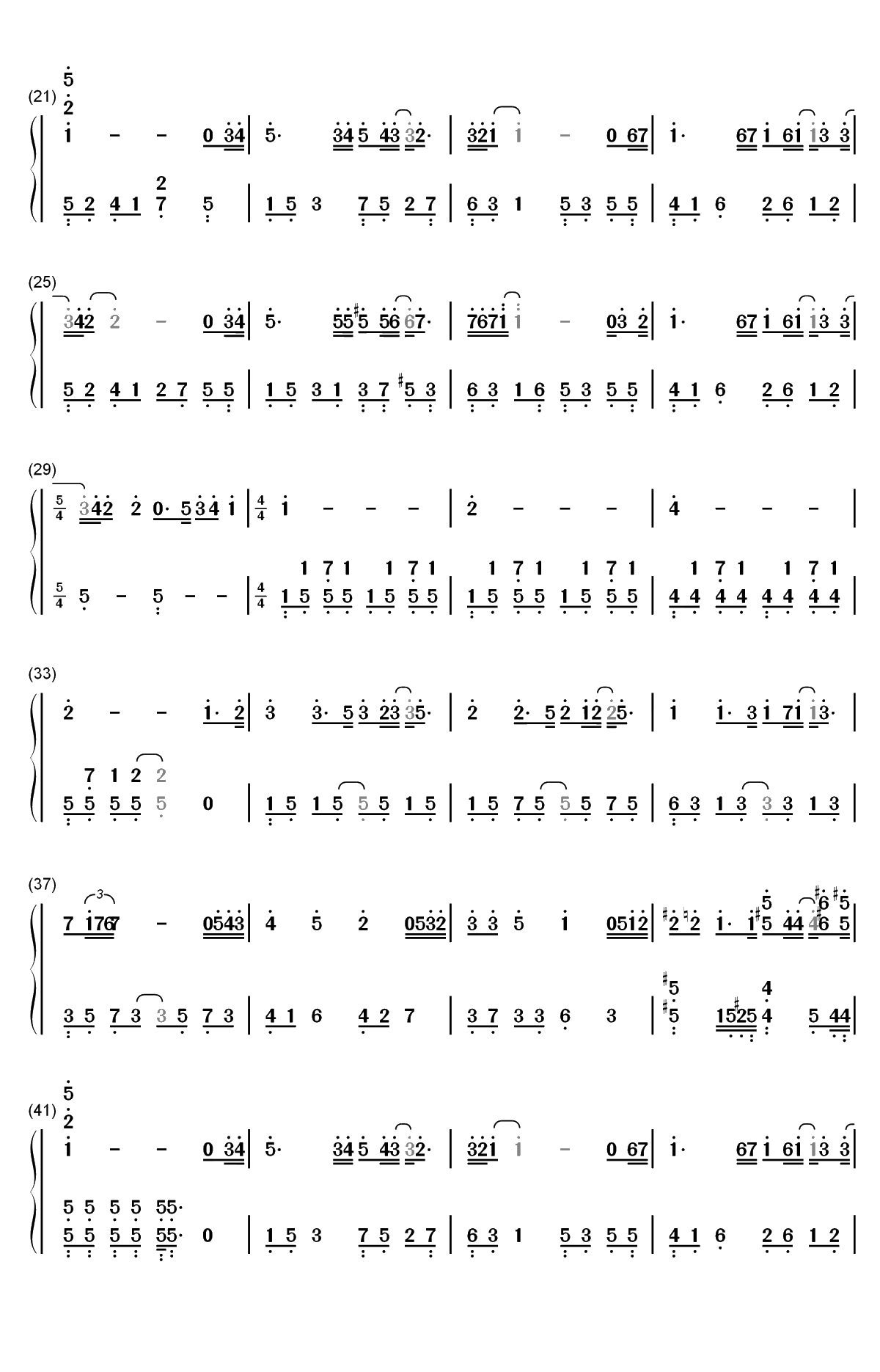 歌颂者-吴青峰双手简谱预览2