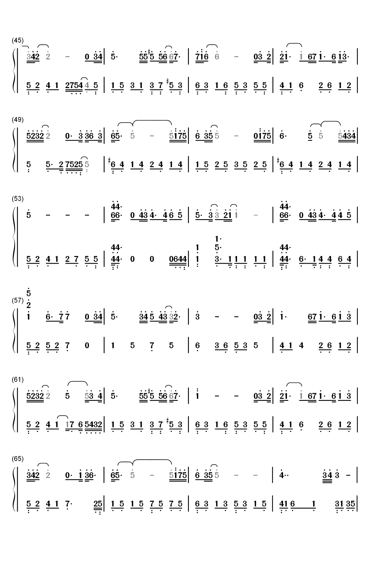 歌颂者-吴青峰双手简谱预览3